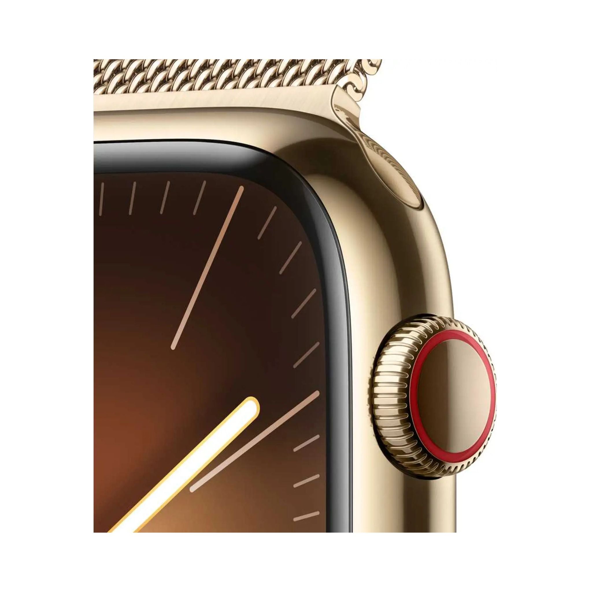 Apple Watch Series 9 GPS + Cellular 41mm Gold Stainless Steel Case with Gold Milanese Loop