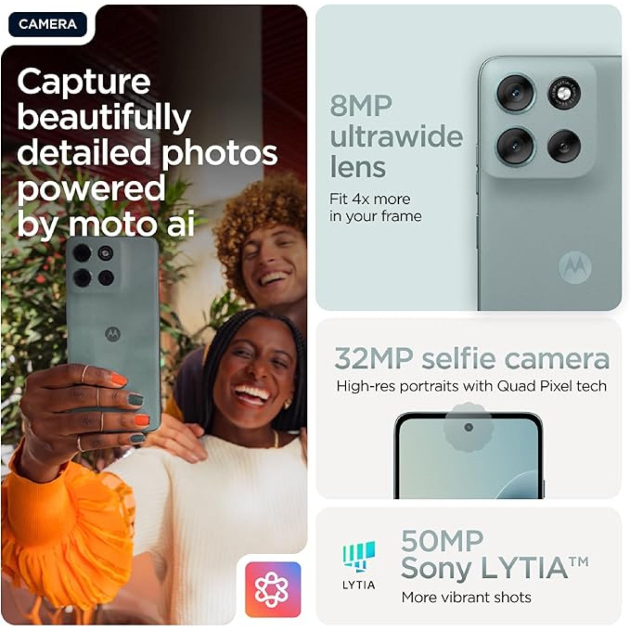 Motorola Moto G56 5G, 12GB RAM 256GB ROM- International Version- Pantone Gray Mist