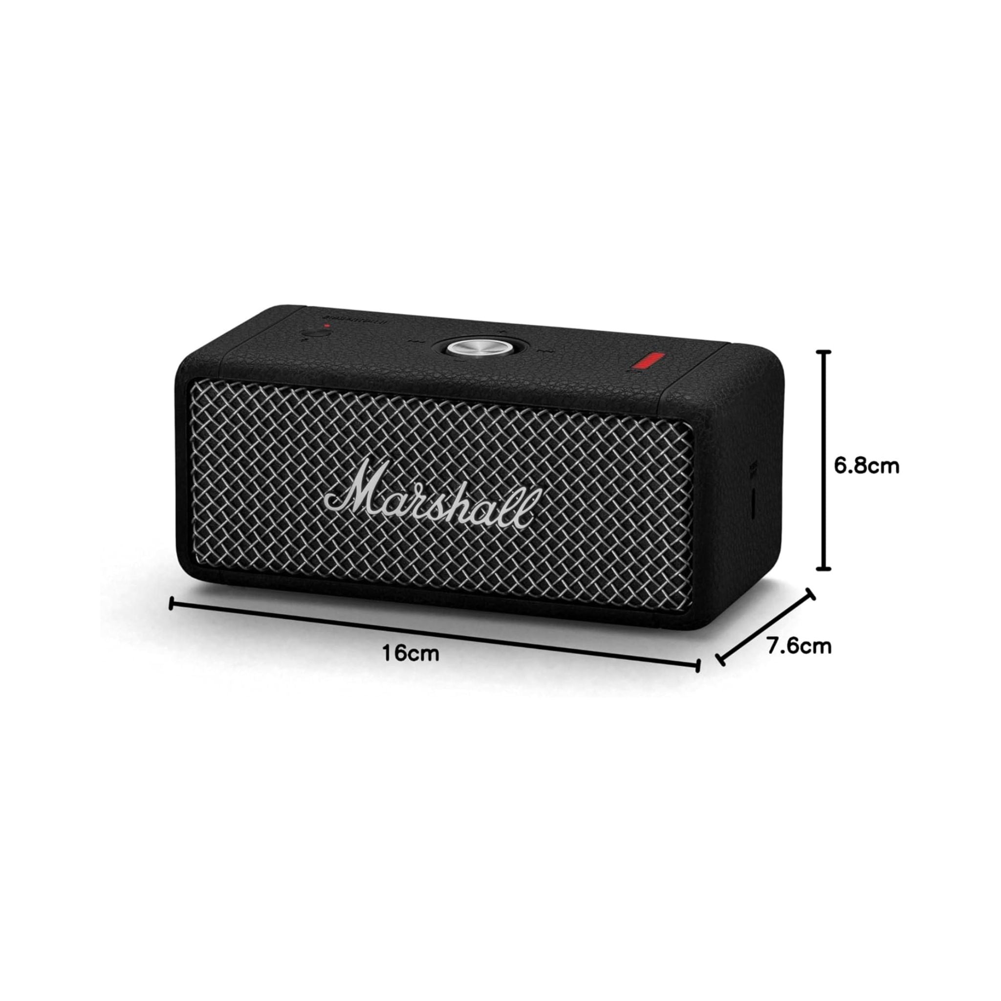 Marshall Emberton II Portable Bluetooth Speaker, Water Resistant Wireless Speaker Portable Speaker with 30+ Hours of Playtime - Black & Steel