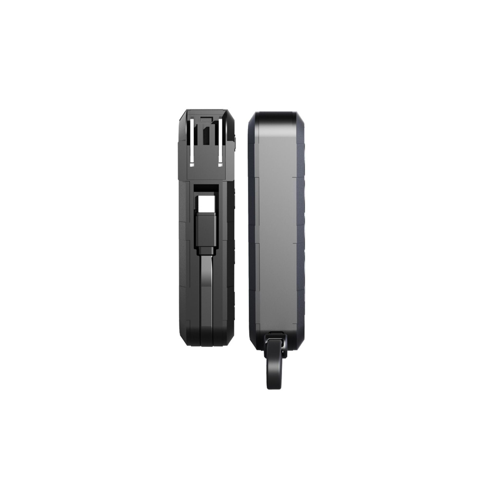Porodo 10000mAh PPS Wall Charger Power Bank with Integrated Type-C & Lightning Cable, PD 20W, 22.5W USB-A Output, 10W Lightning, Simultaneous Charging - Black