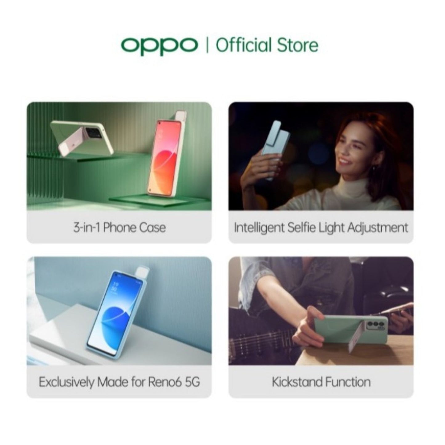 OPPO Reno6 5G Portrait Lightning Protective Case (PC+TPU)_Blue