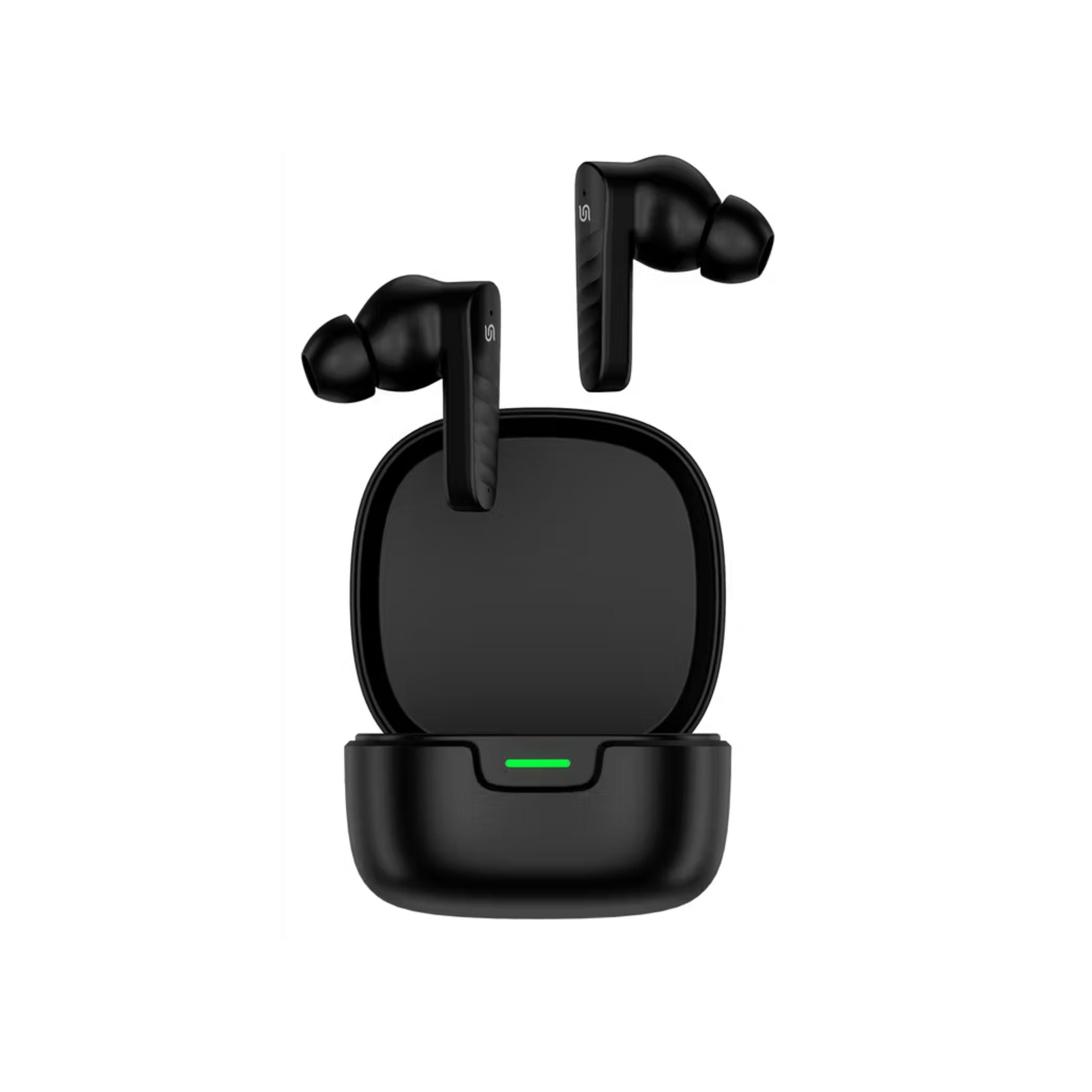 Porodo Ultrafit TWS Earbuds offer an ergonomic in-ear design, active noise cancellation, Bluetooth 5.4, and a 10m range. Get up to 100 hours playtime with a 250mAh case and 40mAh earbuds. Touch control-Black
