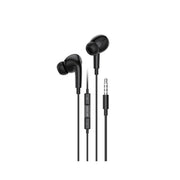 Green Lion GL-Stereo Pro Wire Control Headphones with Built-in Microphone, 1.2m Cable Length, 3.5mm Audio Jack, Widely Compatible - Black