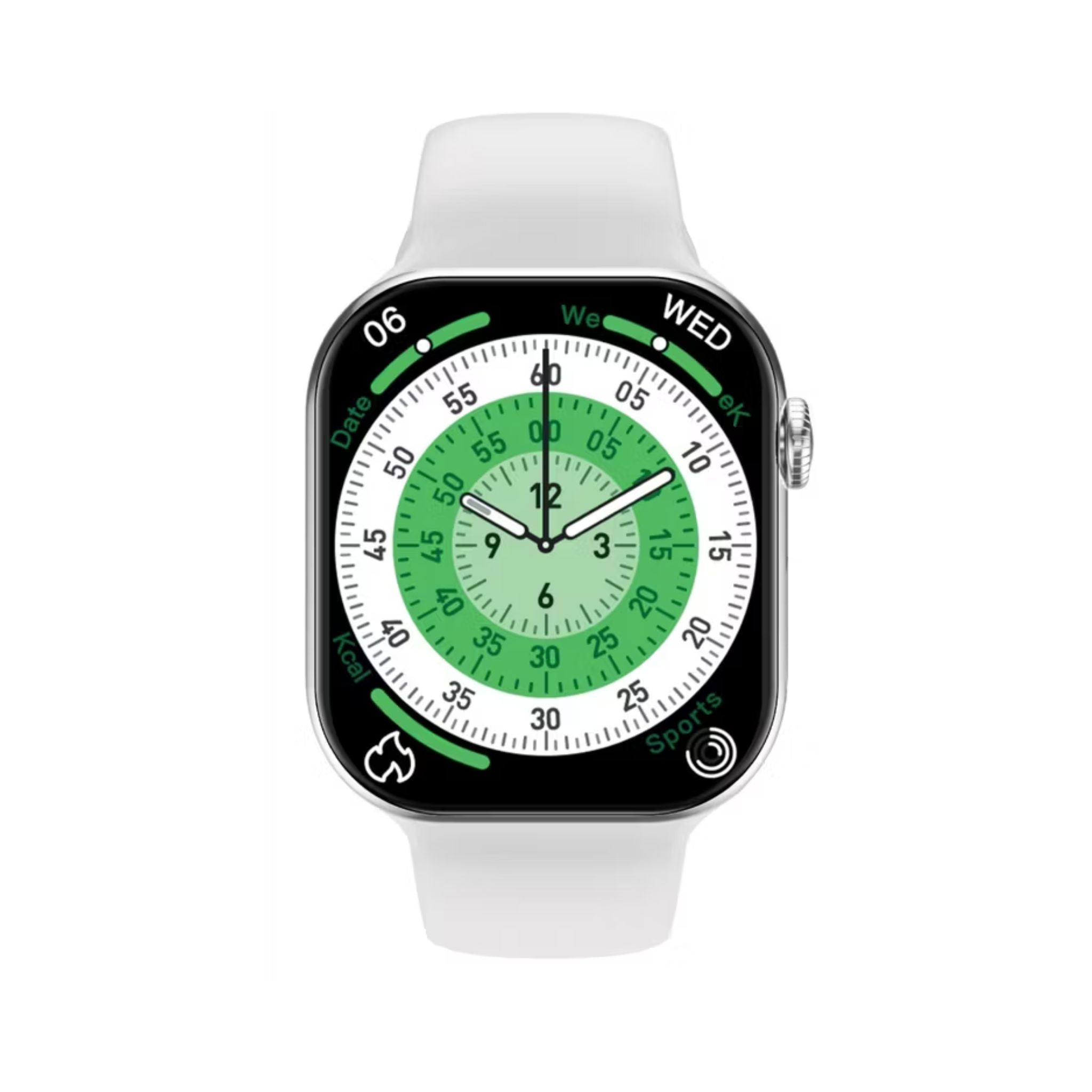 Green Lion Communicate Lite 42mm Smartwatch, 1.85” IPS Display, 230mAh Battery, 2–3 Days Use, 10-Day Standby, Bluetooth 3.0+5.4, Wireless Charging, Double Tap Function, Dynamic Island, Always-On Display, 500+ Watch Faces -Silver
