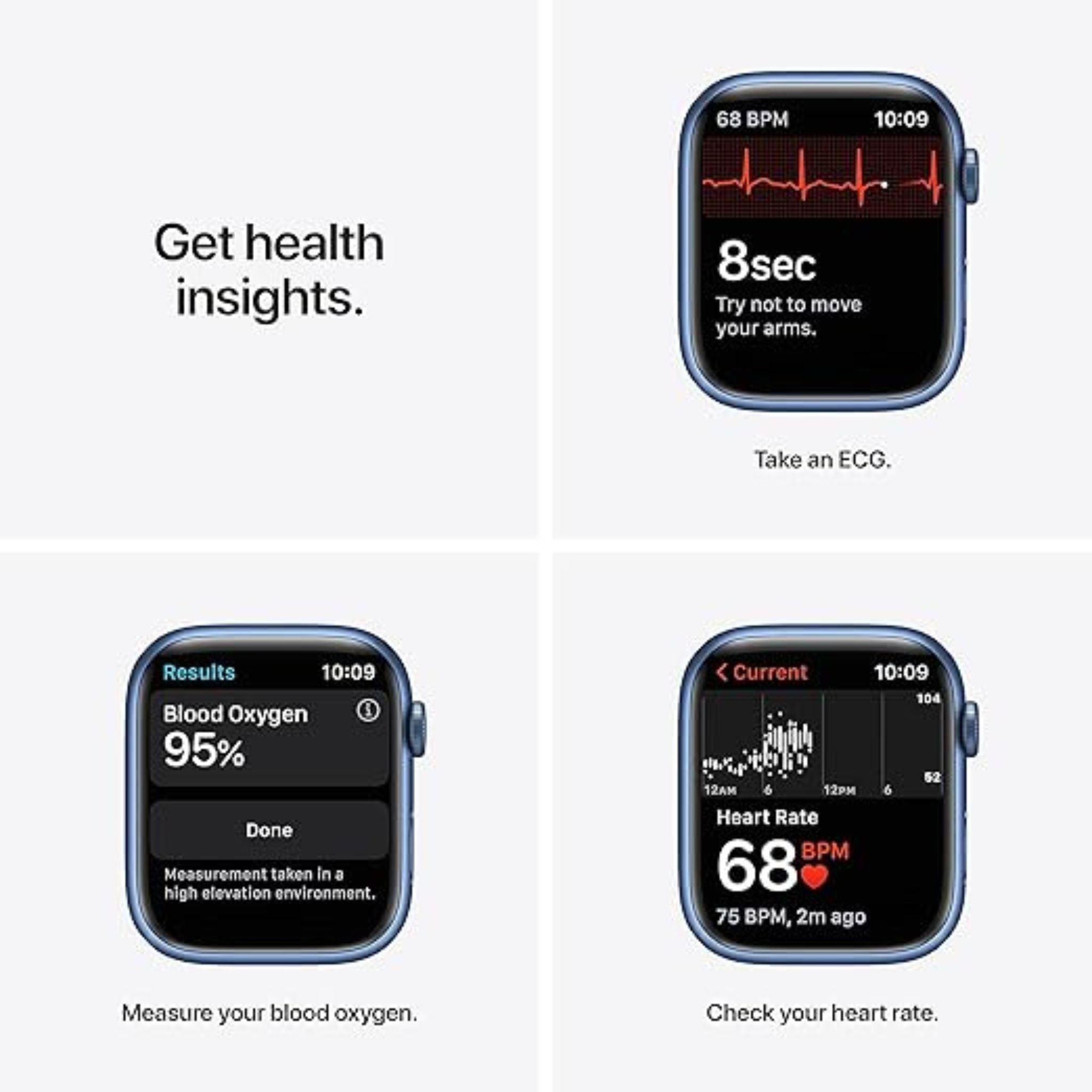 Apple Watch Series 7 GPS + Cellular 45MM Blue Aluminium Case with Abyss Blue Sport Band