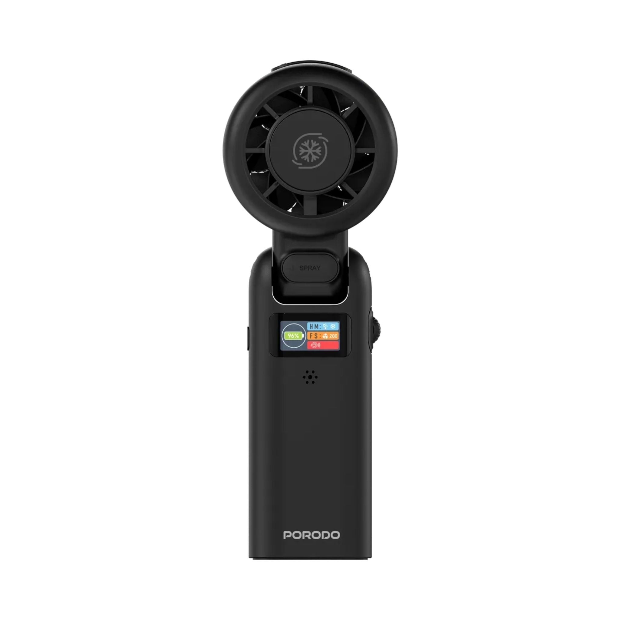 Porodo Lifestyle Chillo Bot AI Smart Voice Control Fan with mist Cooling Function - Black