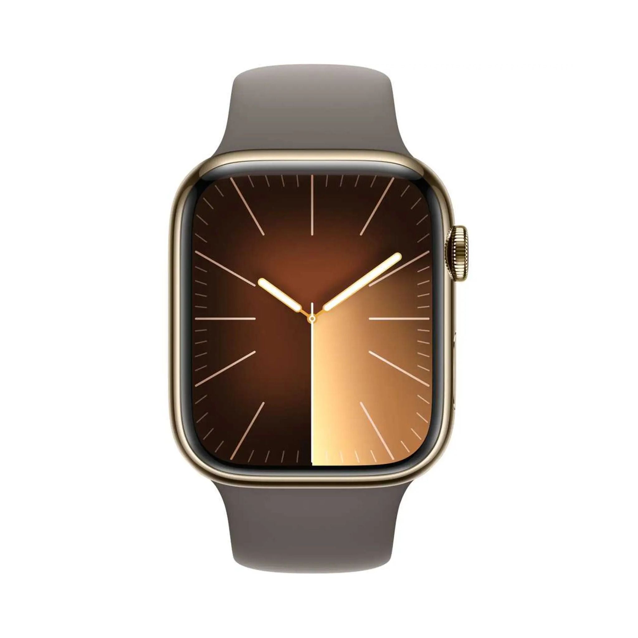 Apple Watch Series 9 GPS + Cellular 41mm Gold Stainless Steel Case With Clay Sport Band