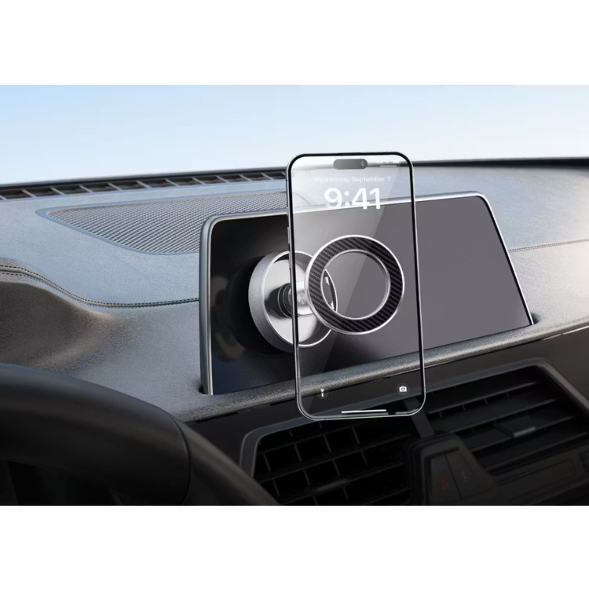 Porodo MagSafe Multi-Purpose Silicone Suction Phone Holder, Lightweight, Folding Design, 17 × N54 Magnets, 2000g Holding Force - Gray