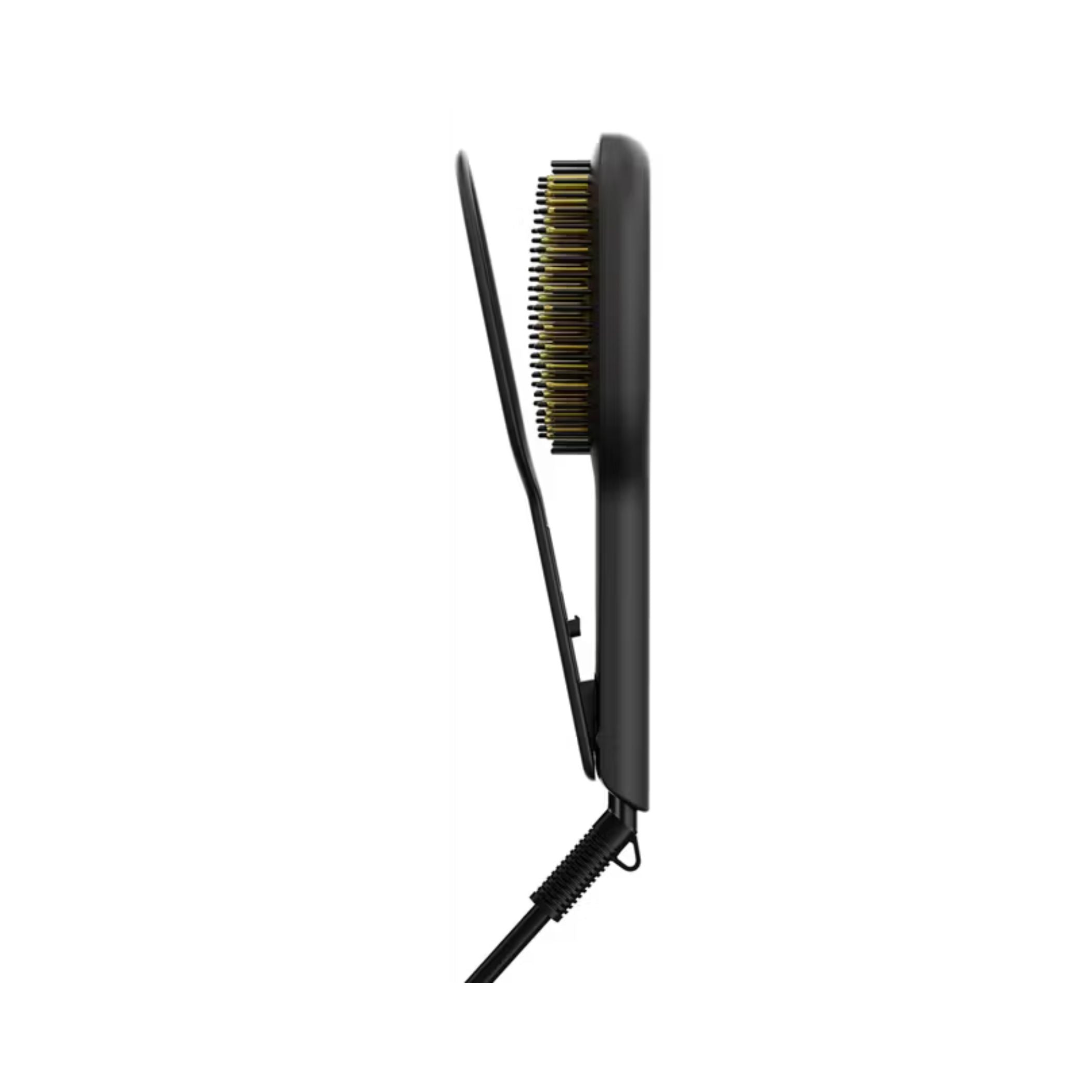 Porodo Lifestyle Ceramic Hair Straightener with 4 Adjustable Temperature Control, 70W Rated Power, PTC Fast Heating, Safety Auto Shut-Off, 360°Swivel Cord, 1.8m UK 3-Pin Plug - Black / Gold