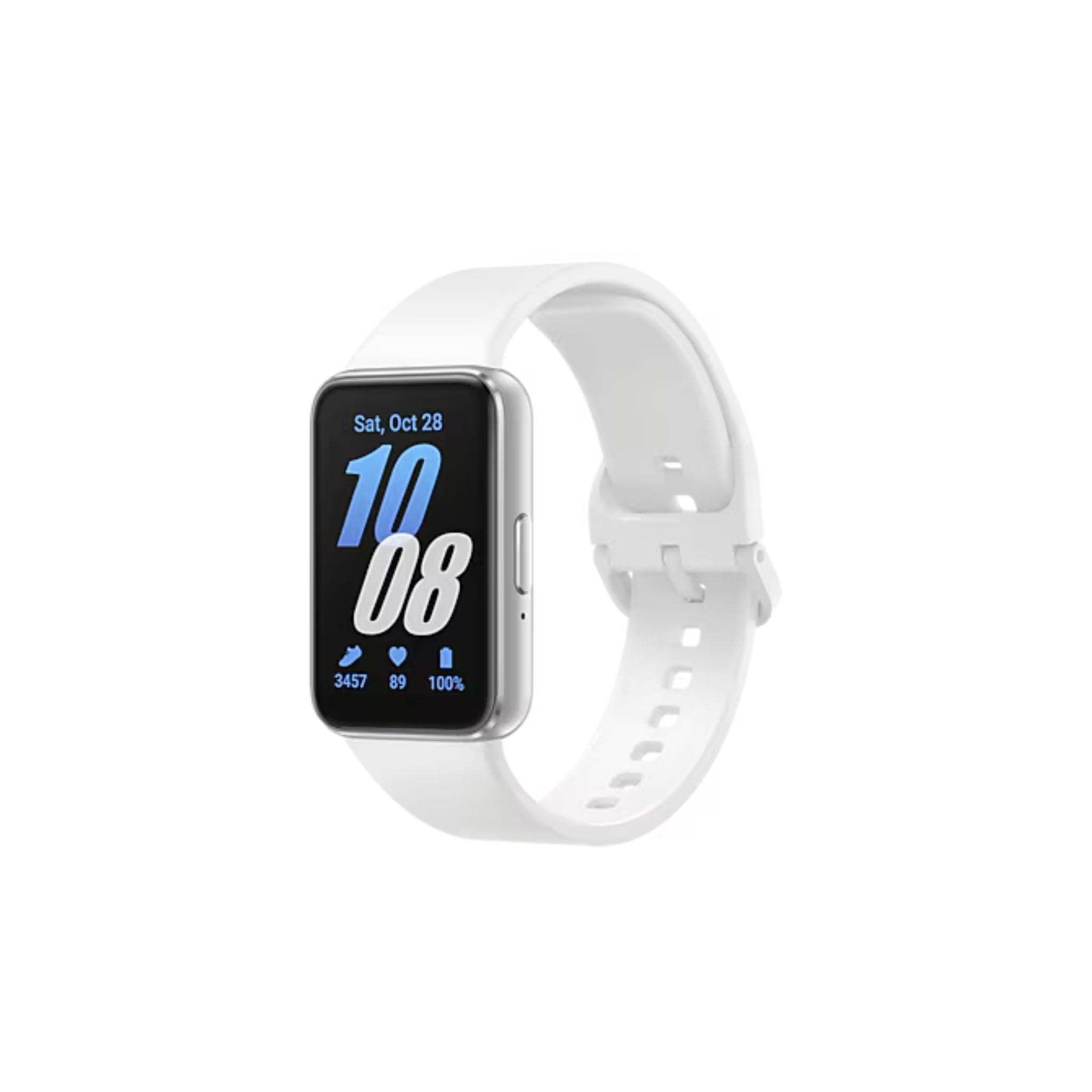 Samsung Galaxy Fit 3 Smartwatch Amoled Display, Accelerometer, Barometer, Gyro Sensor, Optical Heart Rate Sensor, Light Sensor- Silver