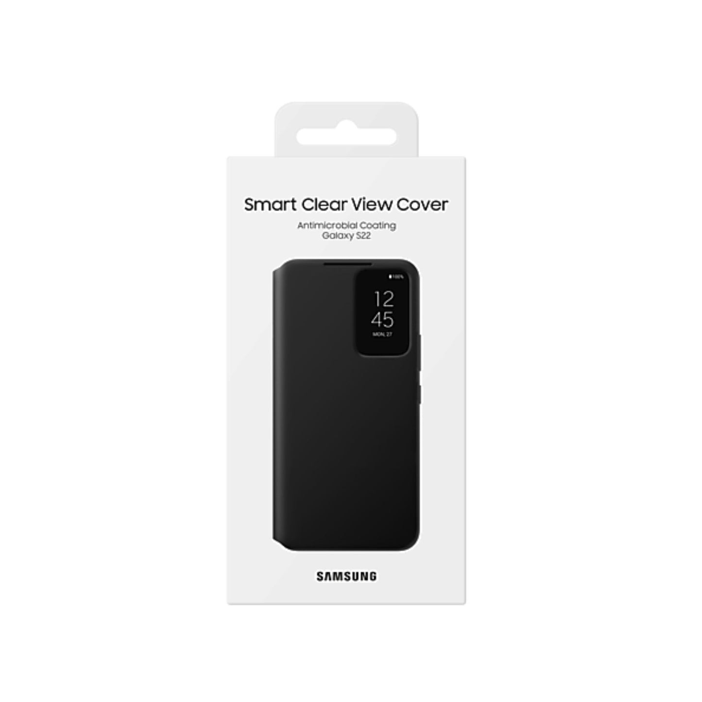 Samsung Galaxy S22 Smart Clear View Cover (Anti Microbial Coating)_Black