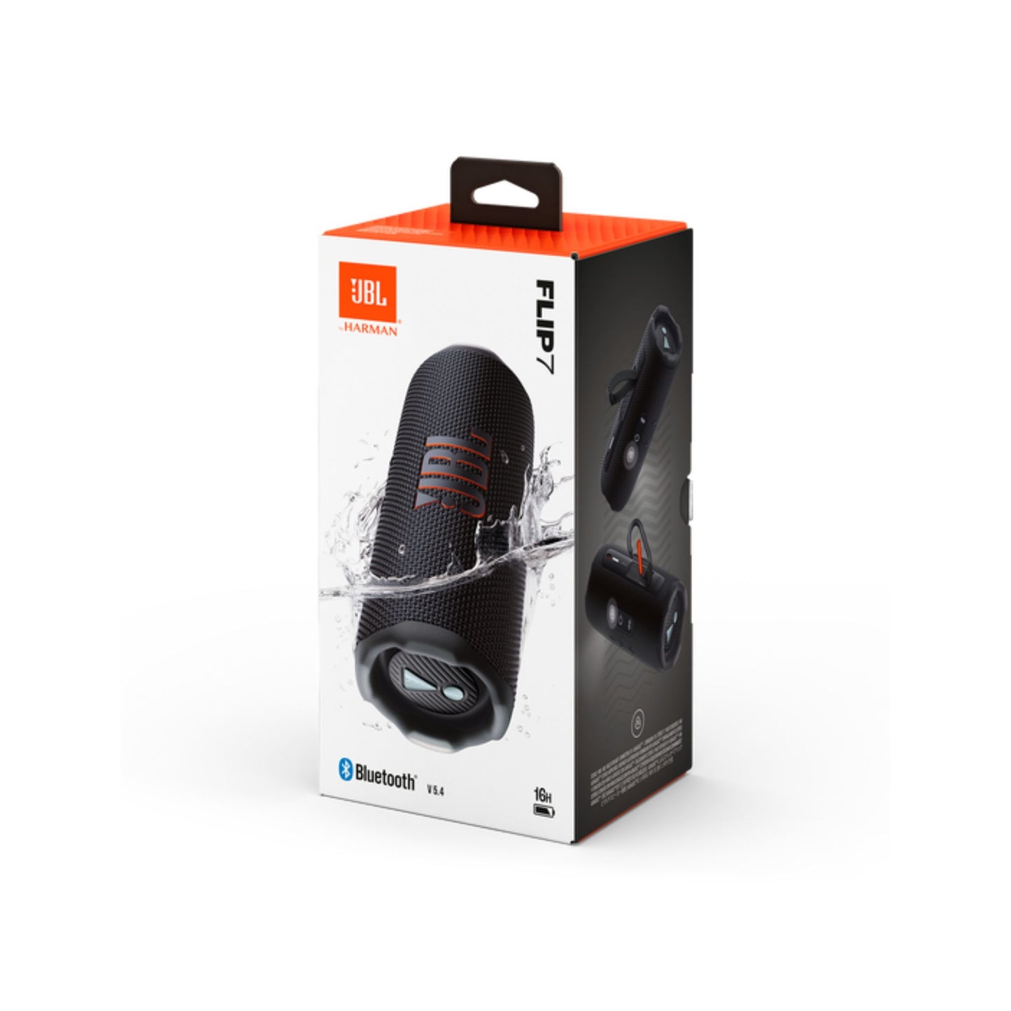 JBL Flip 7 - JBL Pro Sound with AI Sound Boost, up to 16 hours of playtime, multi-speaker connection via Auracast, and waterproof, dustproof, drop-proof design for all adventures – Black