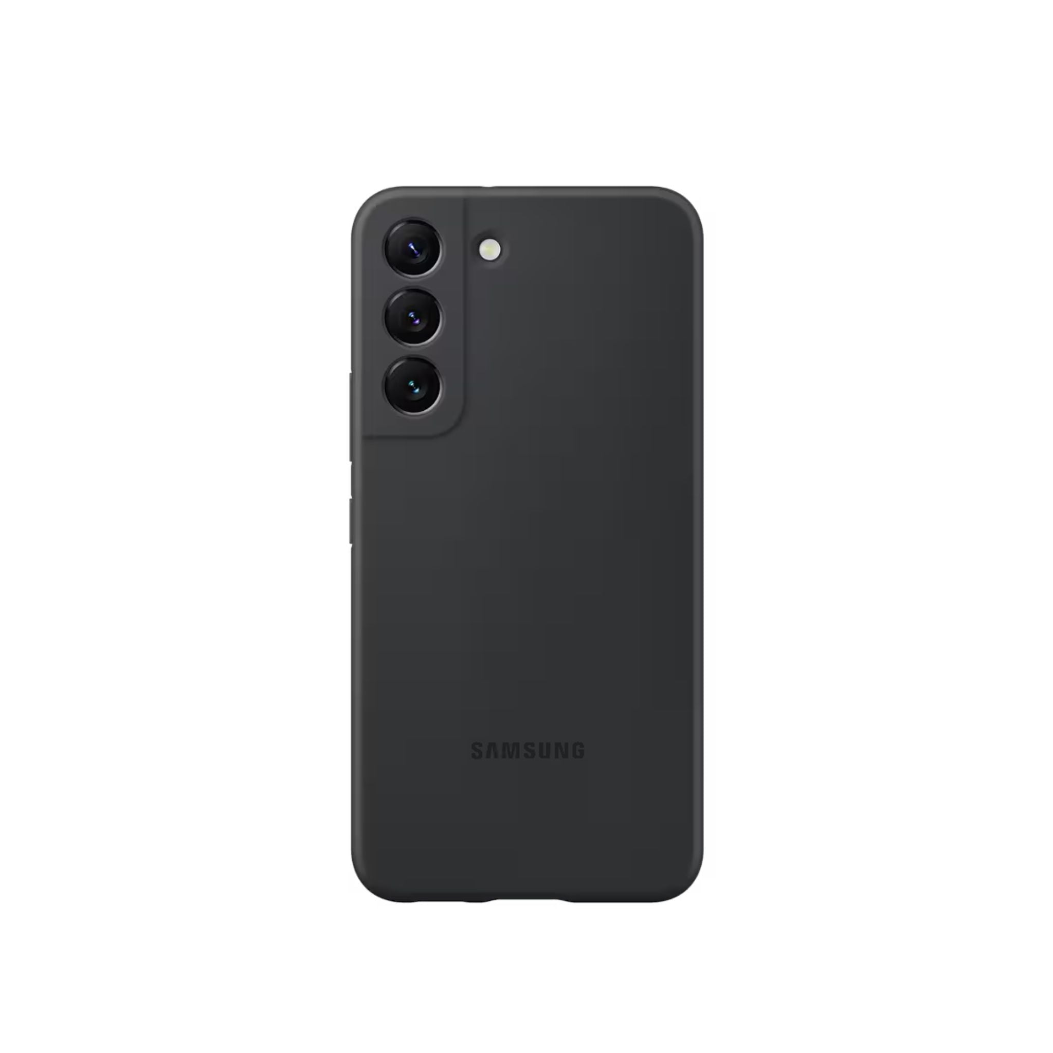 Samsung Galaxy S22+ Silicone Cover-Black in a white background