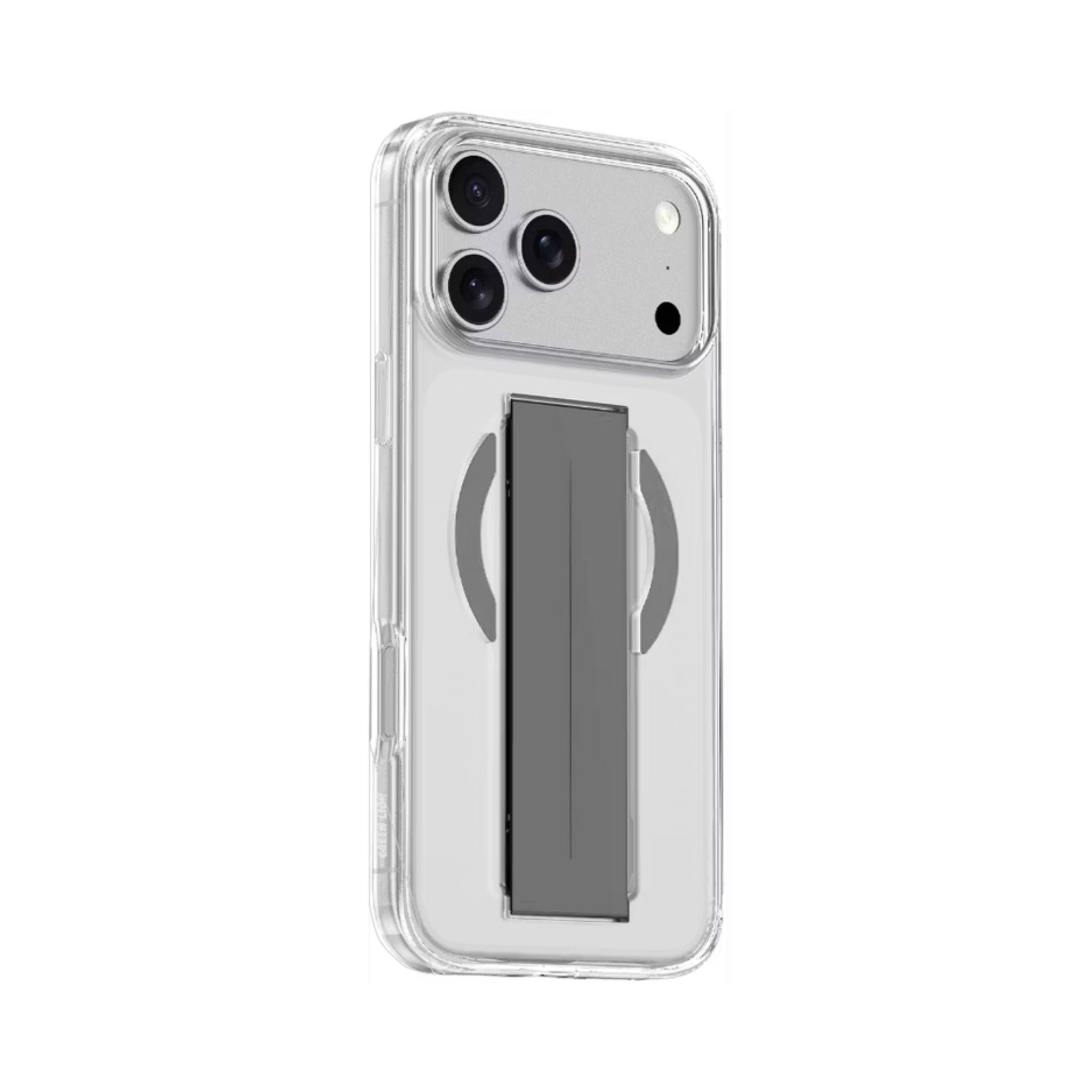 Green Lion MagSafe Grip Case for iPhone 17 Pro Max, Anti-Scratch, Camera Protection, Screen Protection, Anti-Yellowing Clarity, Comfortable Grip, Military-Grade Guard - Silver Titanium