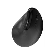 Black ergonomic mouse on a white background