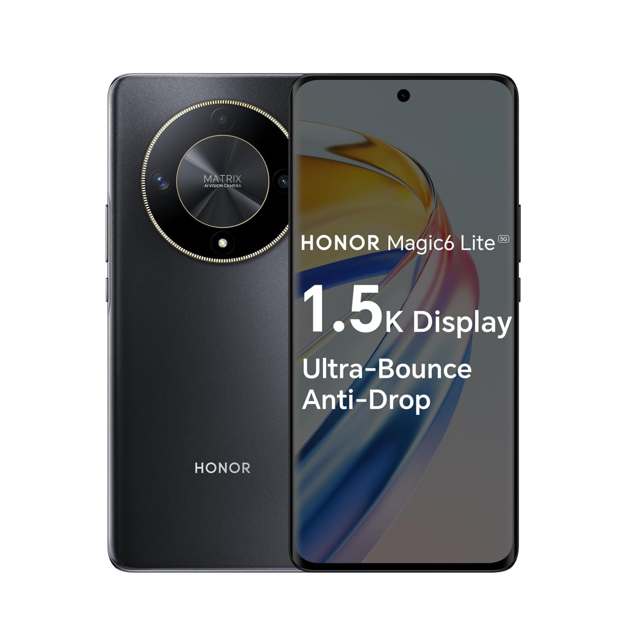 Honor Magic 6 Lite 5G, Dual SIM 8GB RAM 256GB ROM- International Version- Midnight Black