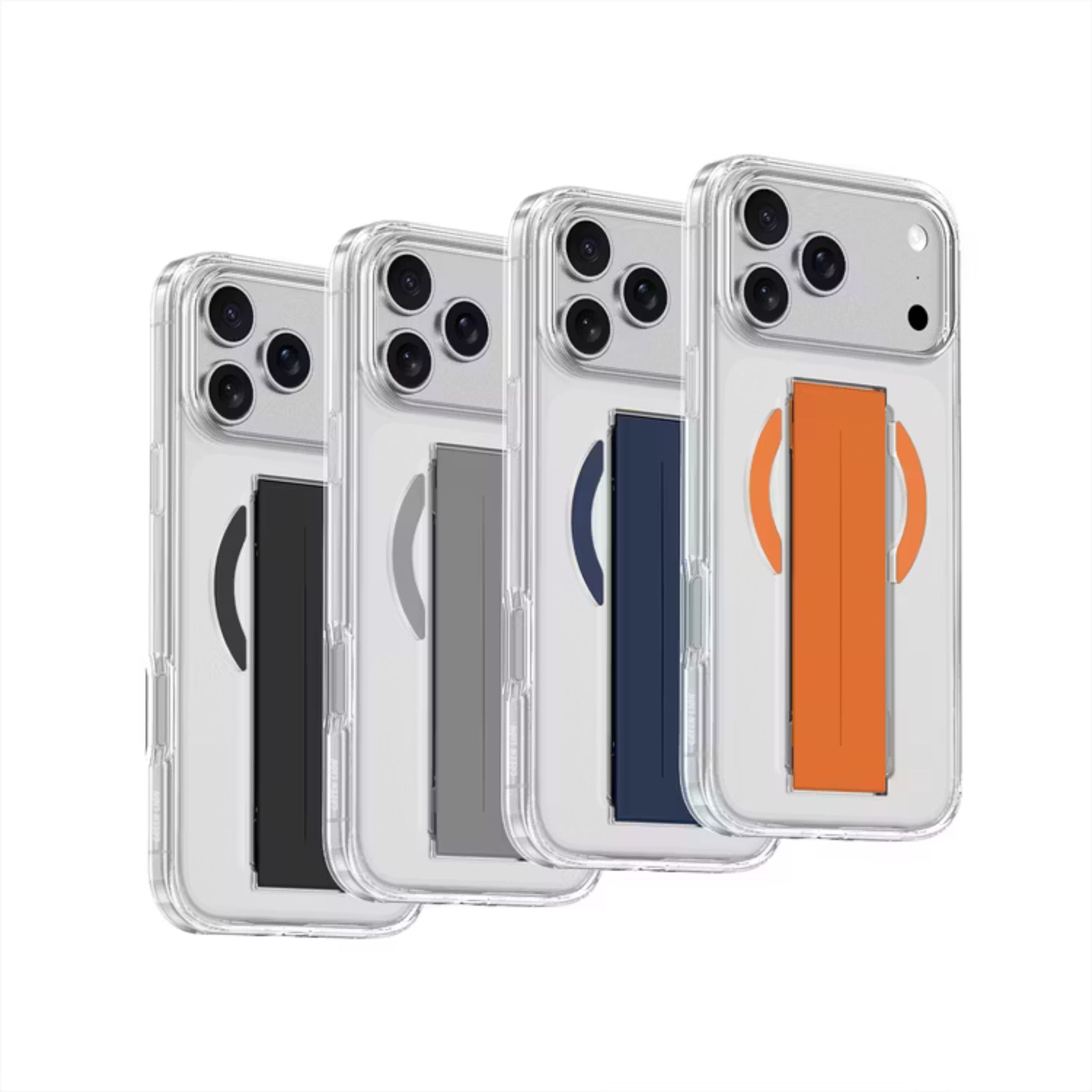 Green Lion MagSafe Grip Case for iPhone 17 Pro Max, Anti-Scratch, Camera Protection, Screen Protection, Anti-Yellowing Clarity, Comfortable Grip, Military-Grade Guard - Silver Titanium