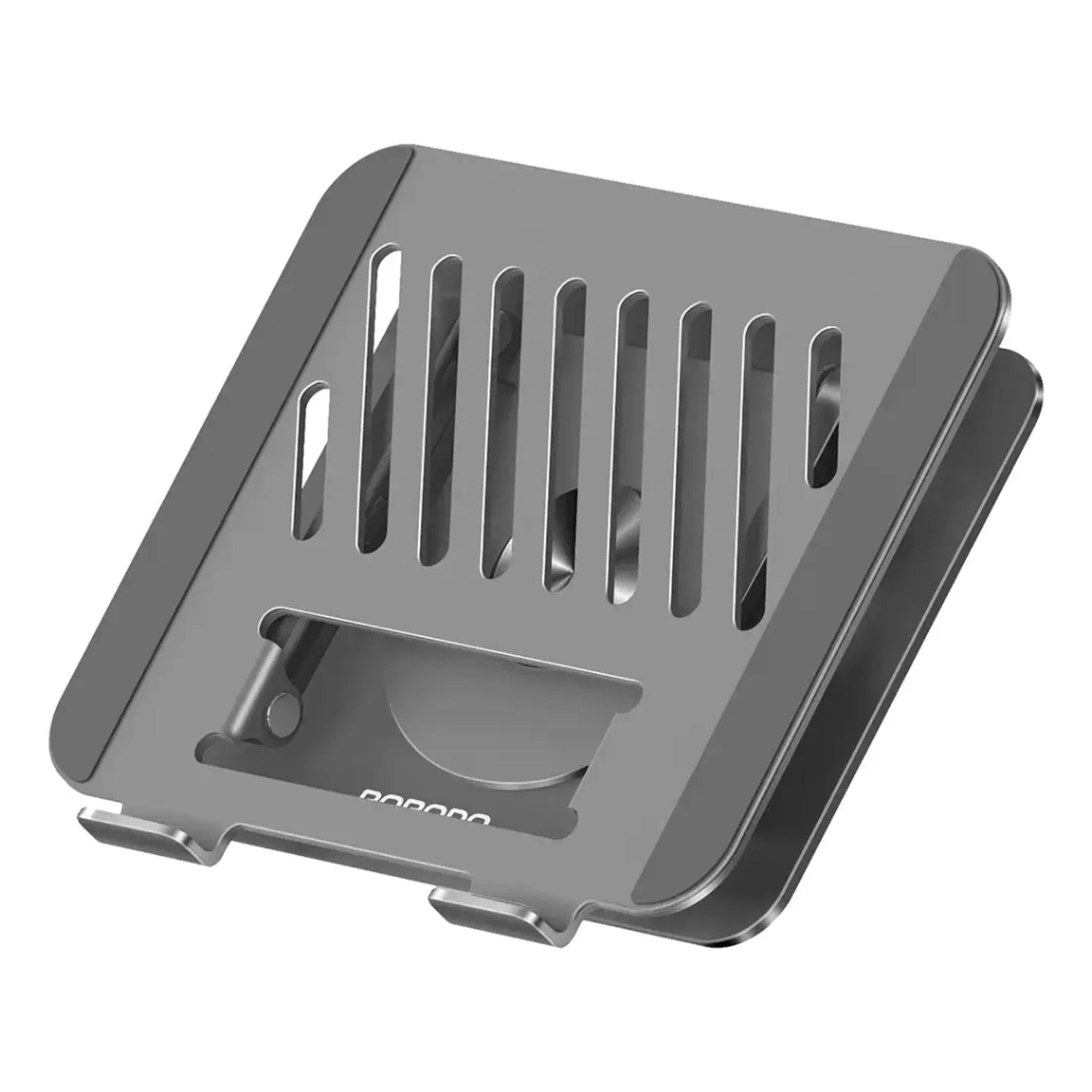 Porodo Foldable 360° Dual-Use Laptop Stand with MagSafe Phone Holder - Gray