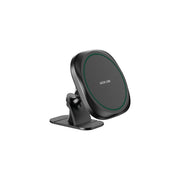 A black Green Lion brand MagSafe car phone holder with strong 3M glue, designed for secure and stable attachment on air vents, featuring 360° rotation capability.