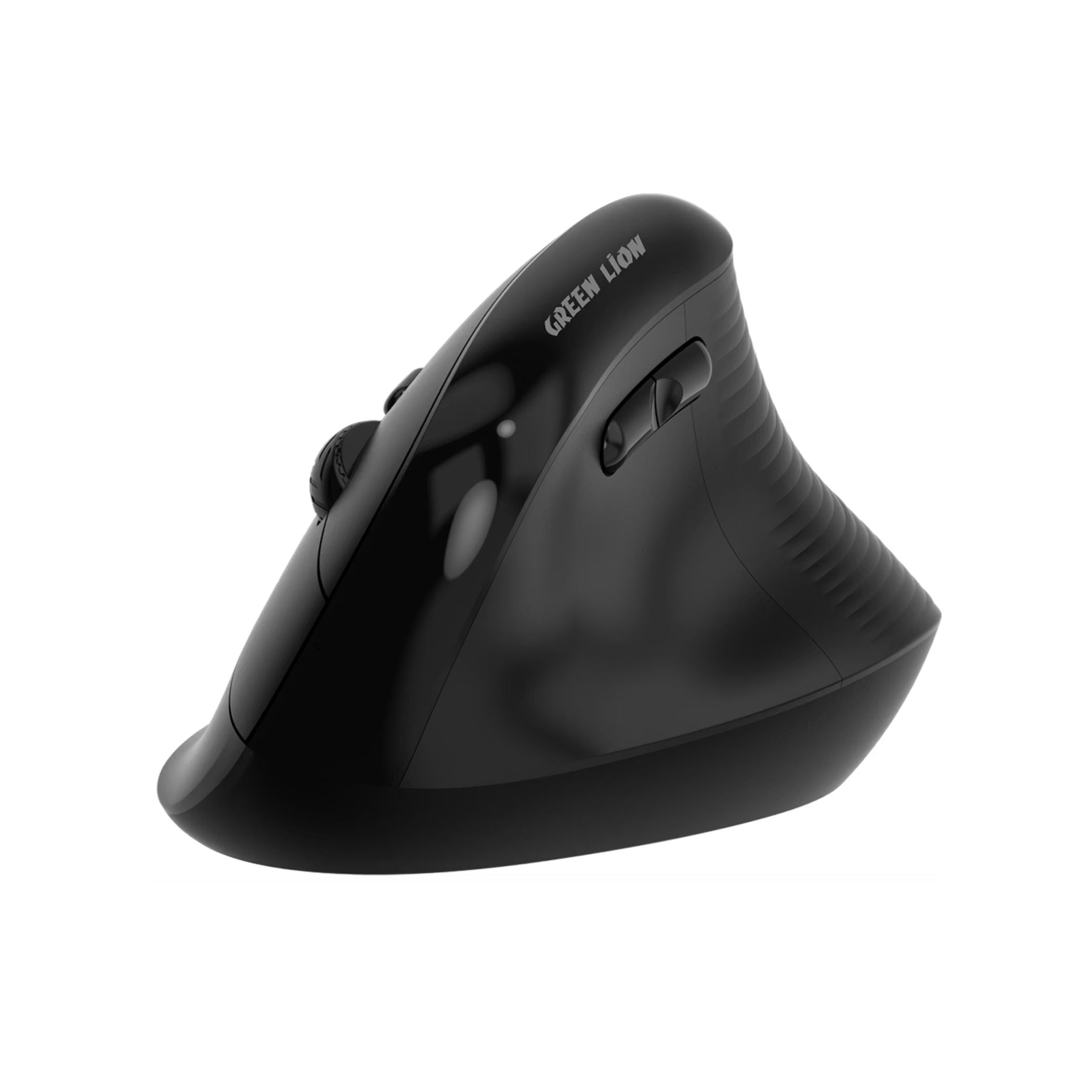 Green Lion Ergo Grip Vertical Mouse with Adjustable DPI, Multi-Device Pairing, 2 Hours Charging Time, 30 Hours Working Time, 60cm Type-C Cable Length, 10m Transmission Distance - Black
