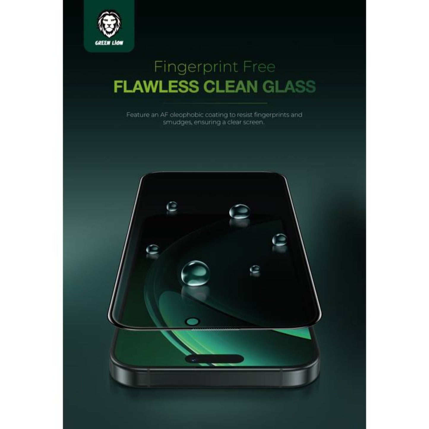 Green Lion 3D Silicone Plus Advanced Privacy Edge Glass for iPhone 16 Pro Max, Crystal Clear, Bubble Free, Anti Scratch, Highly Responsive, Anti Fingerprint, Grease Resistance - Black