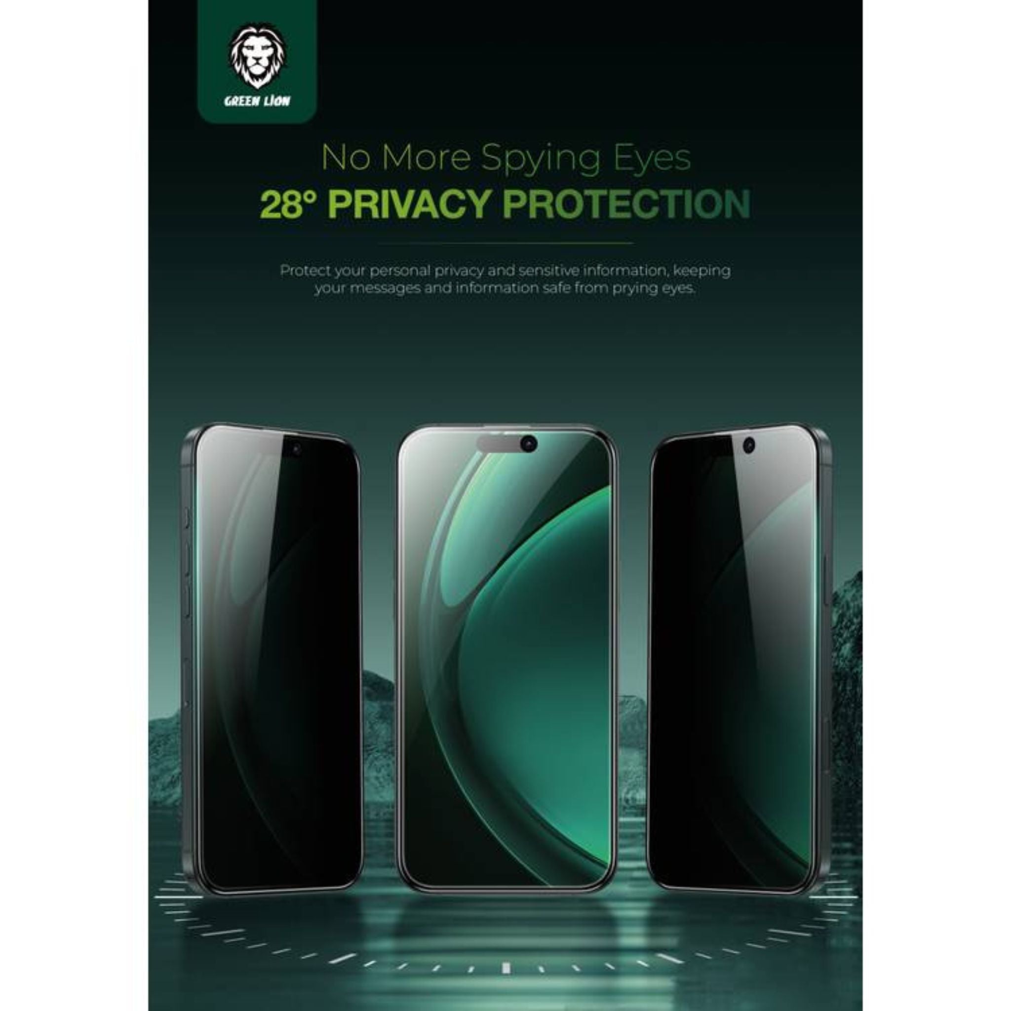 Green Lion 3D Silicone Plus Advanced Privacy Edge Glass for iPhone 16 Plus, Crystal Clear, Bubble Free, Anti Scratch, Highly Responsive, Anti Fingerprint, Grease Resistance - Black