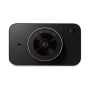 Xiaomi Mijia Mi Dashcam, a black and gold 1080P dash camera with a wide angle screen and control buttons.