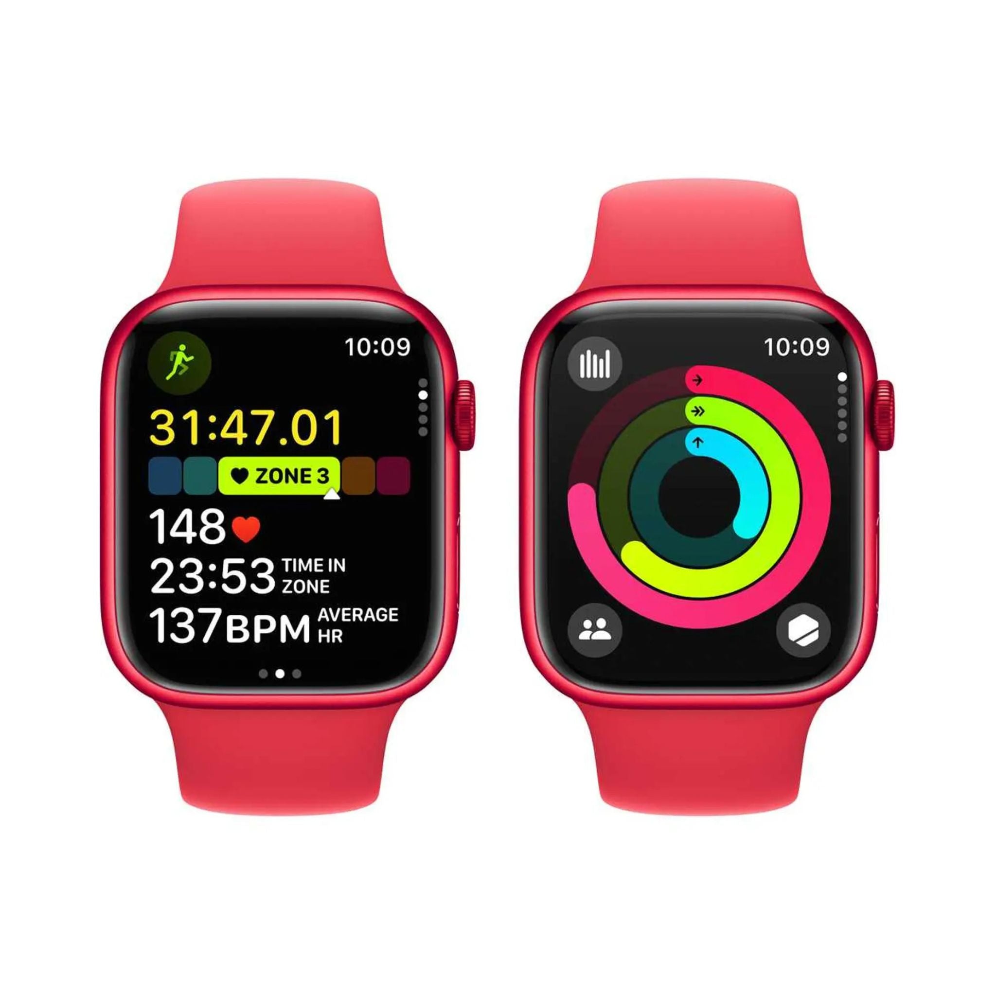 Apple Watch Series 9 GPS + Cellular 41mm (PRODUCT) RED Aluminium Case With (PRODUCT)RED Sport Band