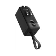 Porodo 50000mAh Power Bank with Built-in Type-C & Lightning Cables, 22.5W Power Delivery, Simultaneous Charging, 0%-60% Charge in 35 Minutes, Digital Display - Black