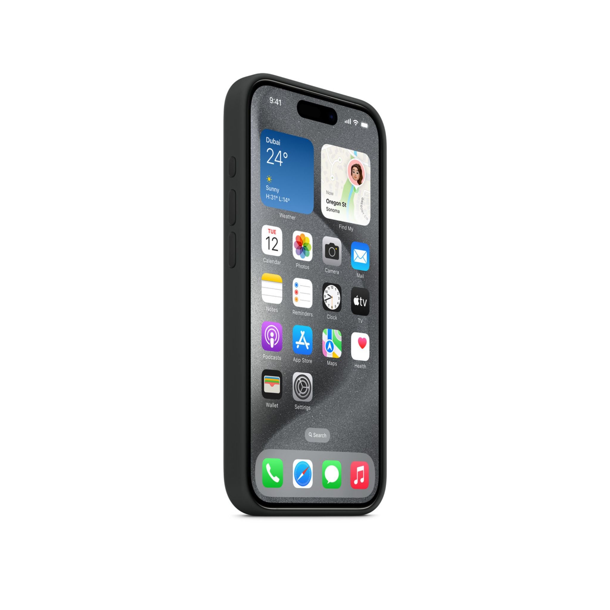 Apple iPhone 15 Pro Silicone Case with MagSafe - Black