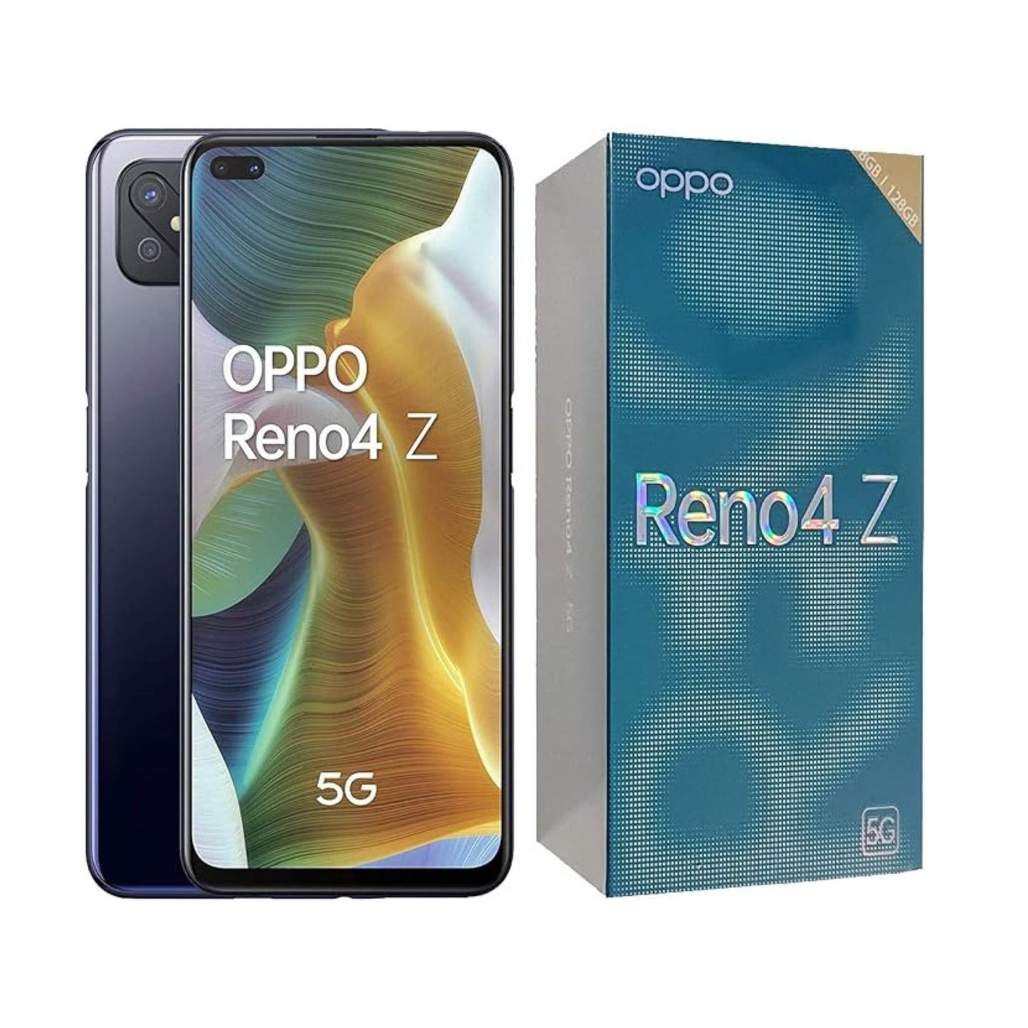 OPPO Reno4 Z 5G - 8 GB + 128 GB MediaTec 800 6.50 Inch 4000 mAh 48 MP Camera Sim Free Android 10 Dual Sim Smartphones_Ink Black