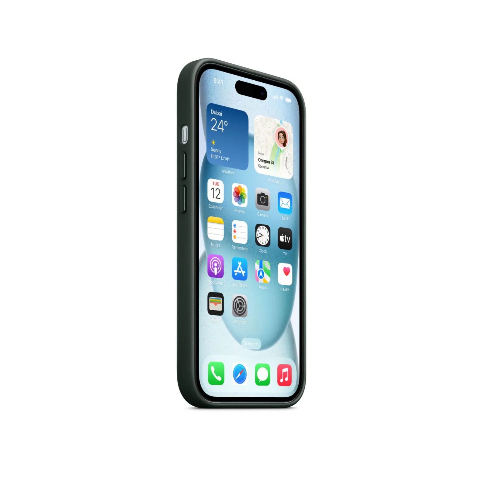 Apple iPhone 15 FineWoven Case with MagSafe - Evergreen