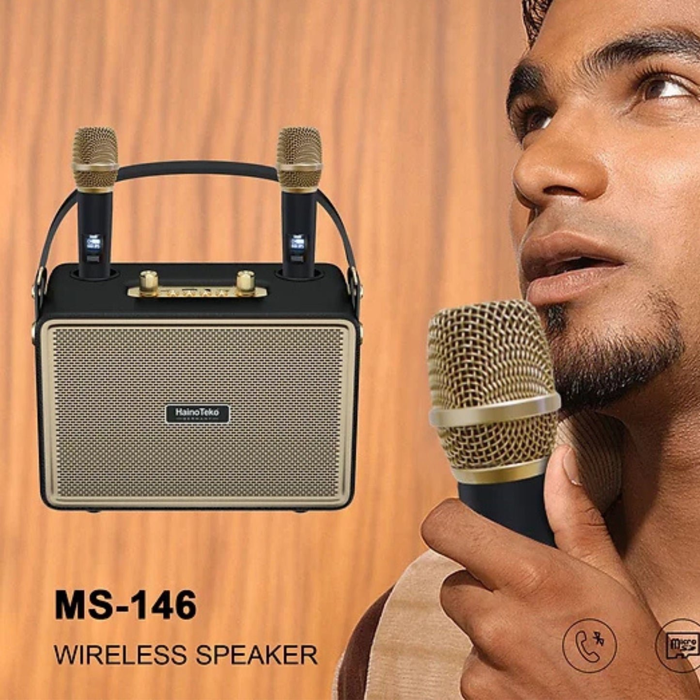 Haino teko MS-146 Bluetooth Speaker with Mic_Black