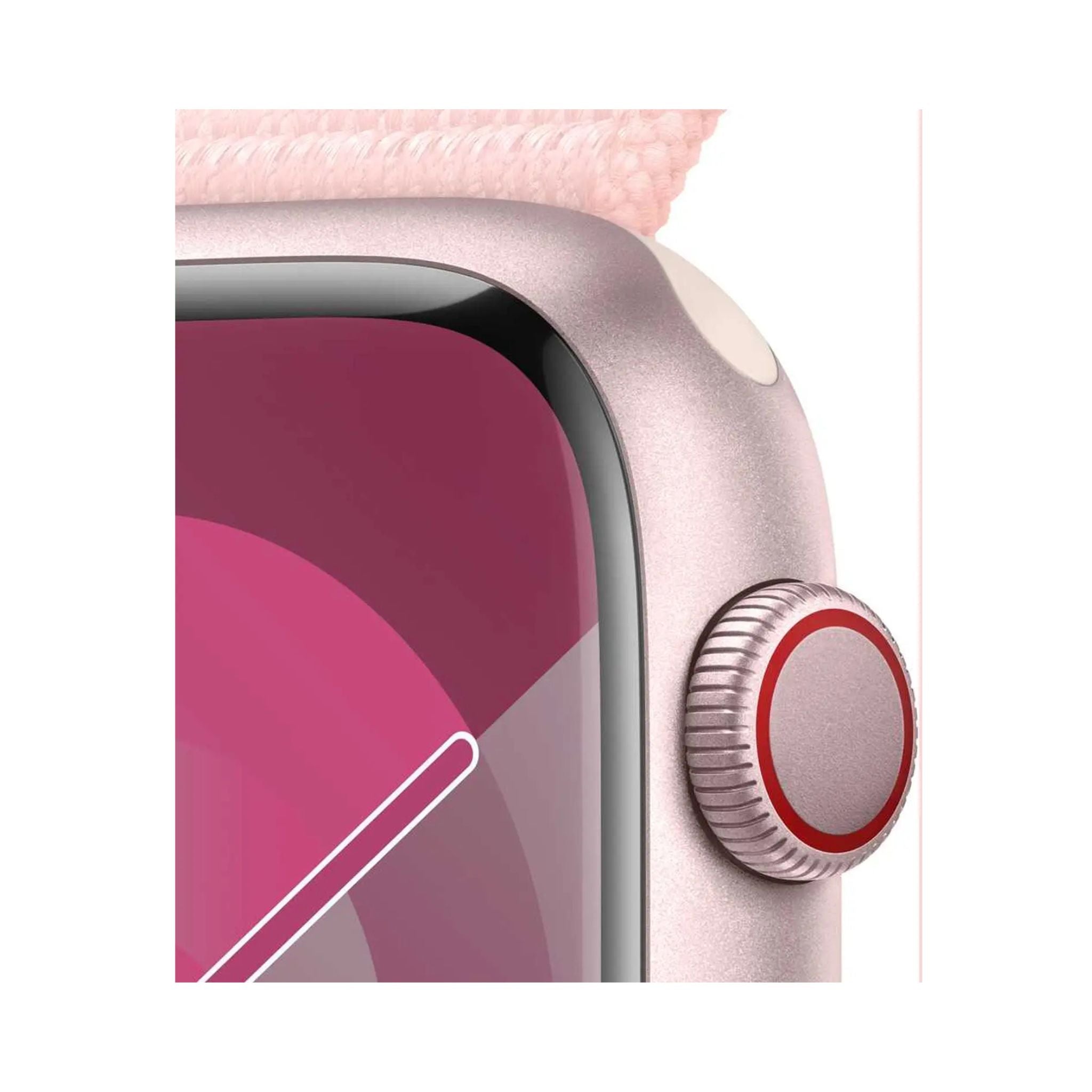 Apple Watch Series 9 GPS + Cellular 45mm Pink Aluminium Case With Light Pink Sport Band