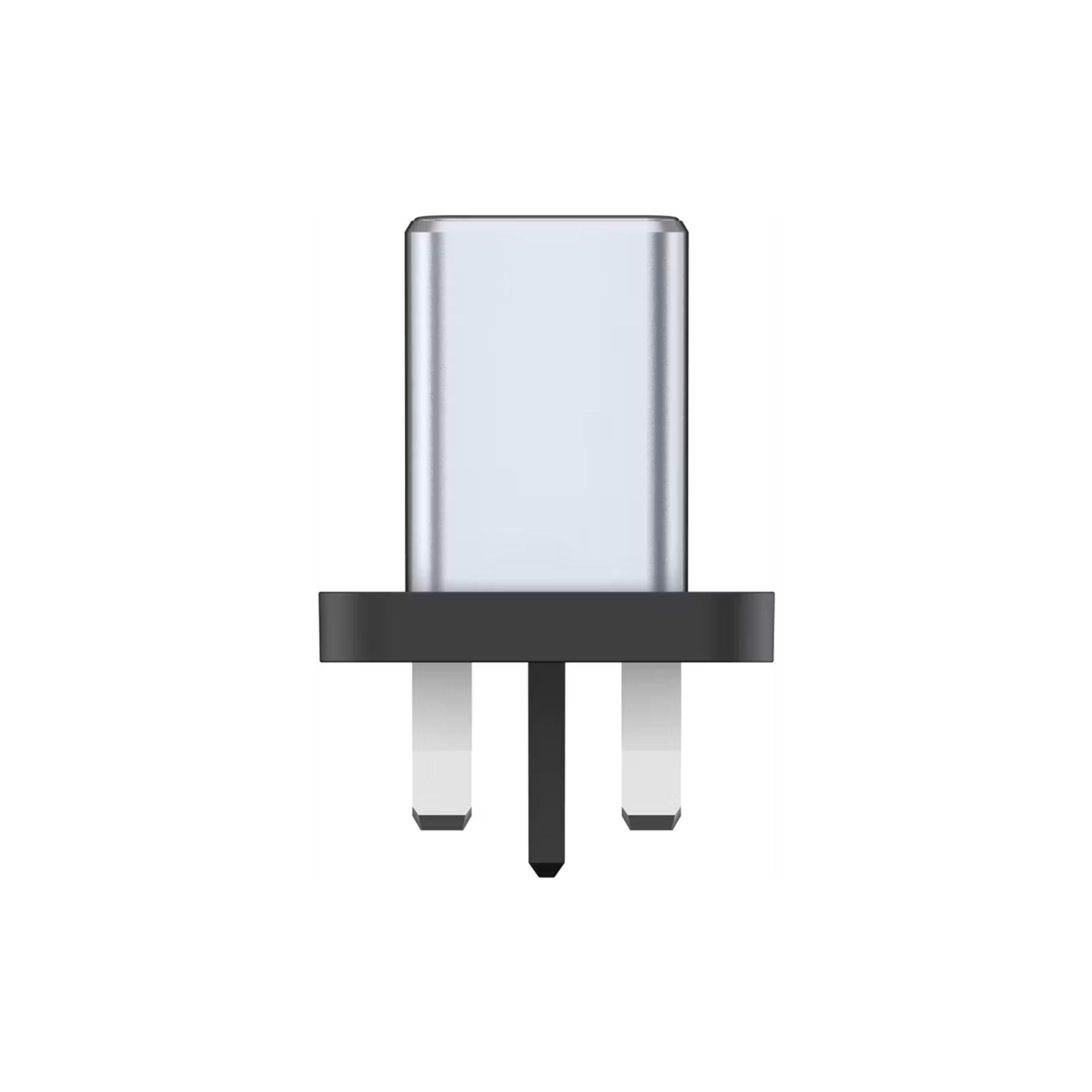Green Lion GaN UK Plug Wall Charger with 35W Power Delivery, 0%-50% Charge in 30 Minutes, PC Flame Retardant Material, Multiple Protection, USB-C & USB-A Ports - Gray
