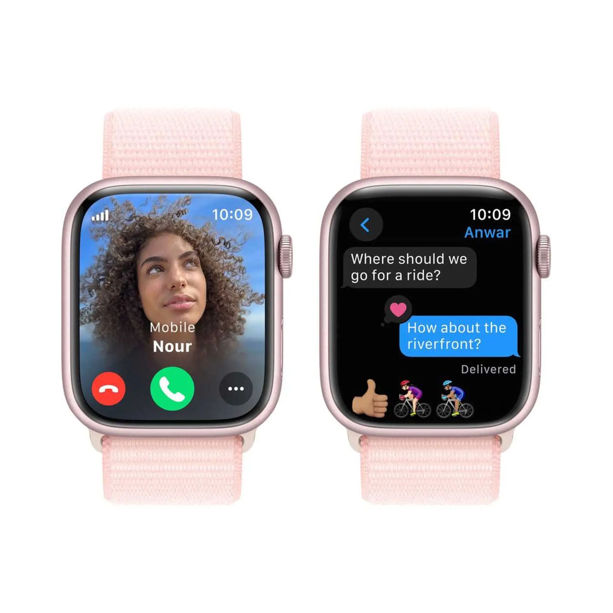 Apple Watch Series 9 GPS + Cellular 45mm Pink Aluminium Case With Light Pink Sport Band