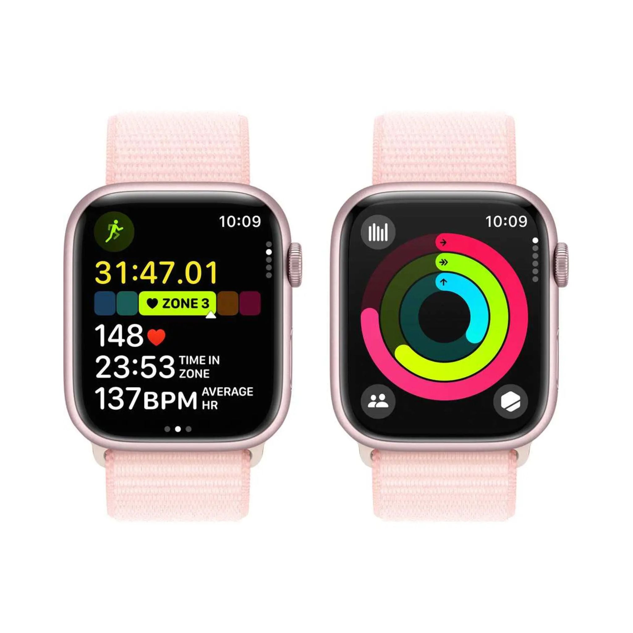 Apple Watch Series 9 GPS + Cellular 45mm Pink Aluminium Case With Light Pink Sport Band