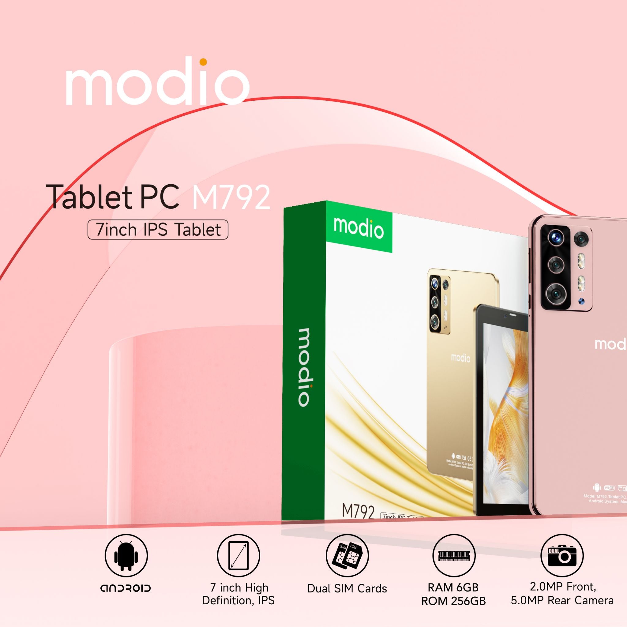 Modio M792 With 7-inch Tablet Dual SIM Blue 6GB RAM 256GB 5G