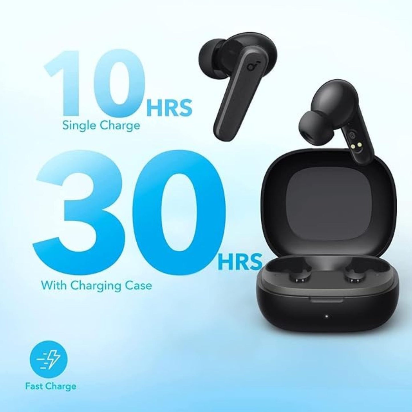 ANKER Soundcore R50i True Wireless Earbuds|IPX5 Waterproof| 30H Playtime|22 Preset EQs_Black