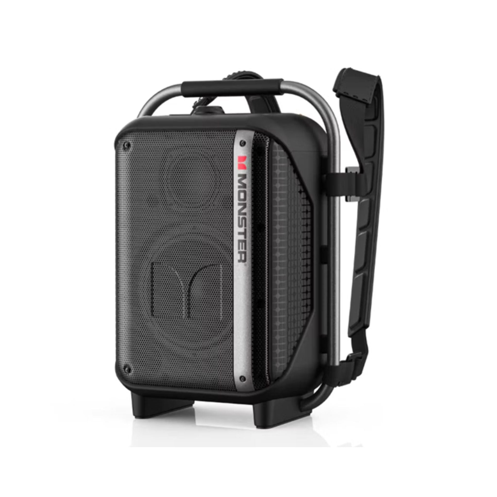 Monster Traveler with 2 Microphones Bluetooth Speakers, Bluetooth Version 5.3, Up to 5 Hours Play Time, Type-C Charging Port, 4000mAh Battery Capacity - Black