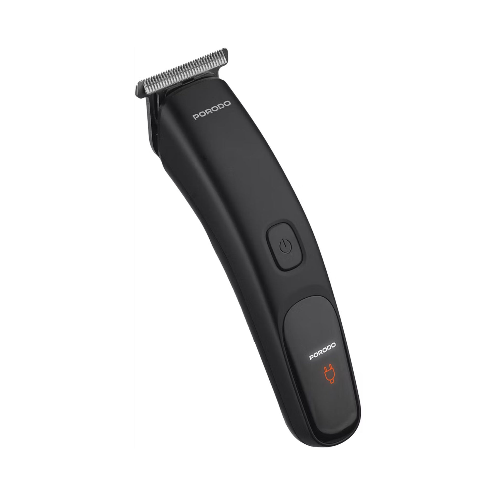 Black hair trimmer with 'Porodo' branding on a white background