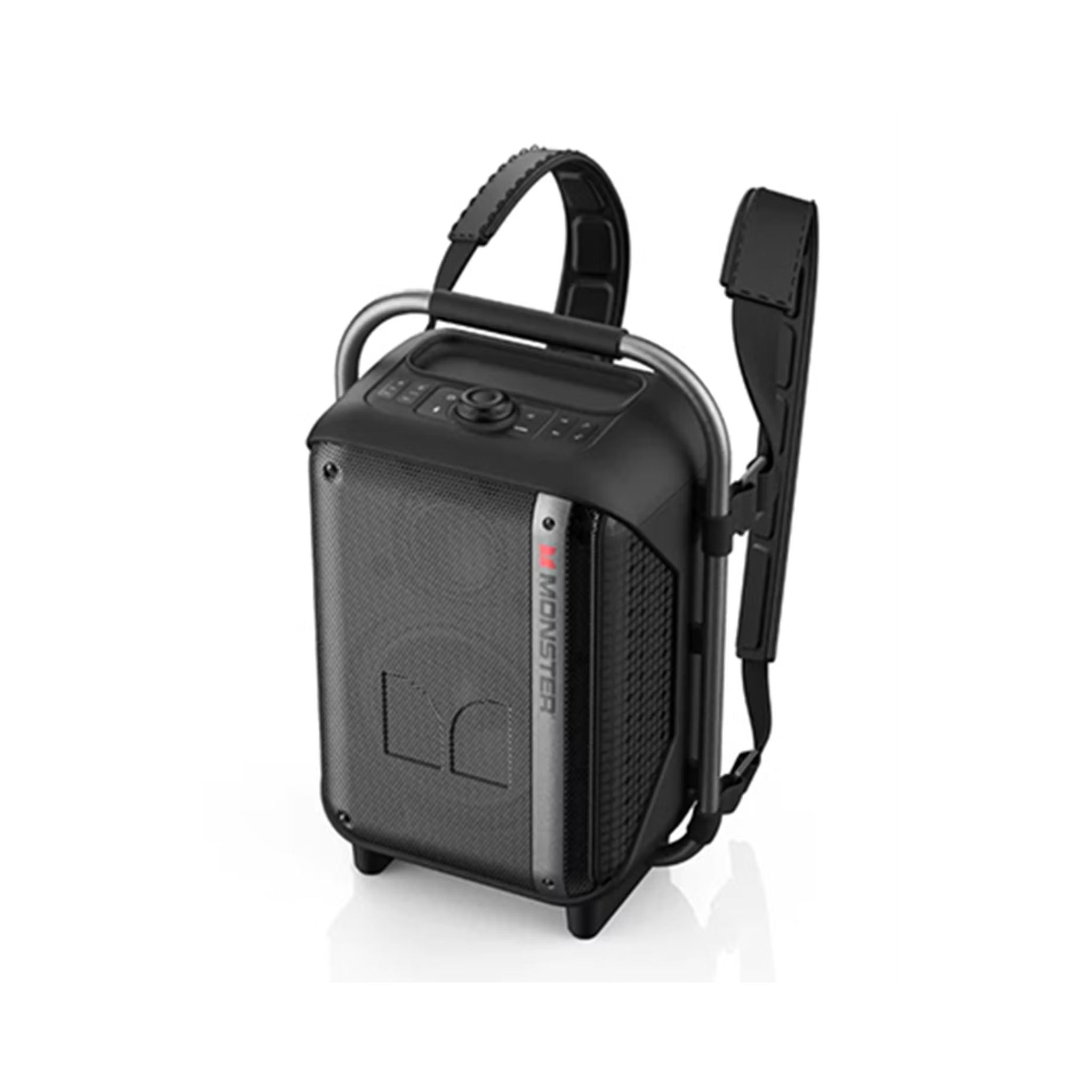 Monster Traveler with 2 Microphones Bluetooth Speakers, Bluetooth Version 5.3, Up to 5 Hours Play Time, Type-C Charging Port, 4000mAh Battery Capacity - Black
