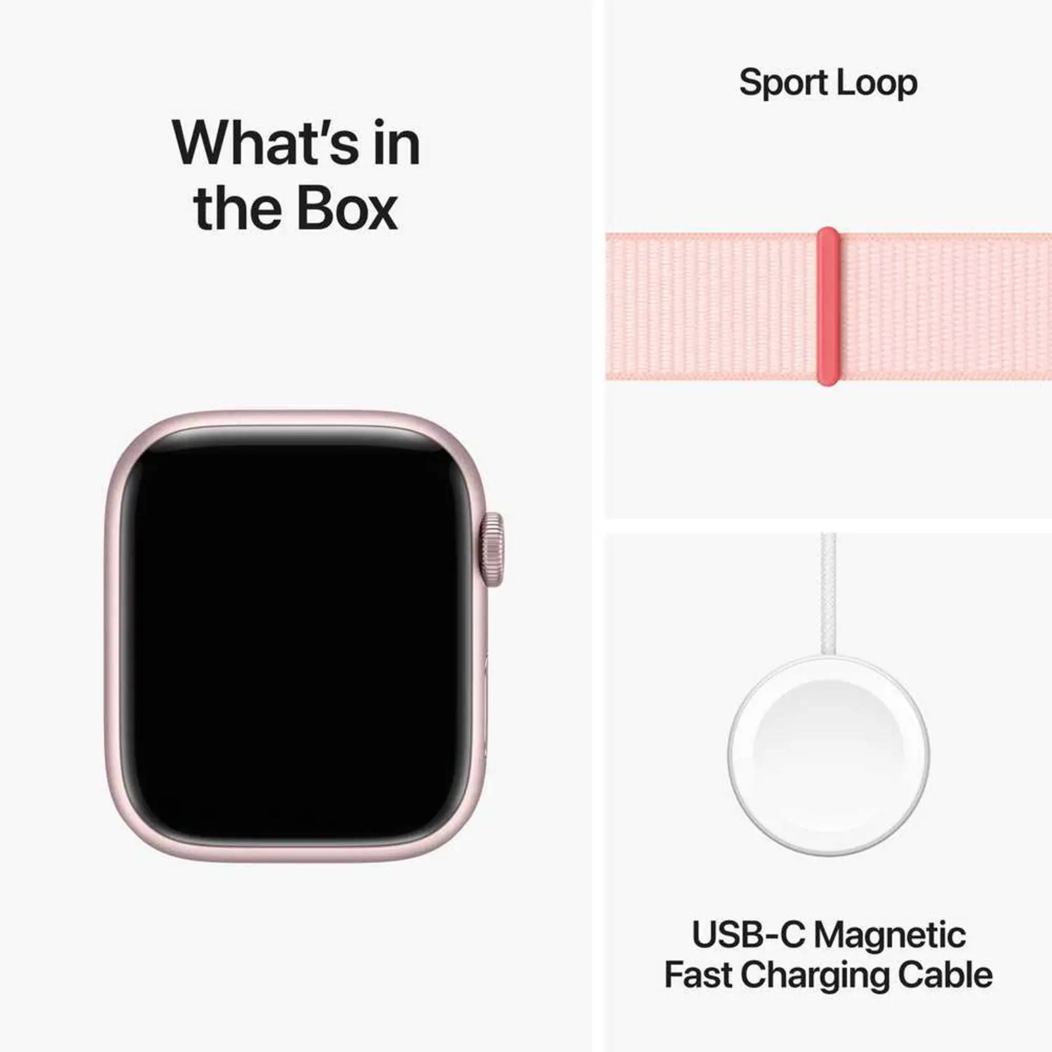Apple Watch Series 9 GPS + Cellular 45mm Pink Aluminium Case With Light Pink Sport Band