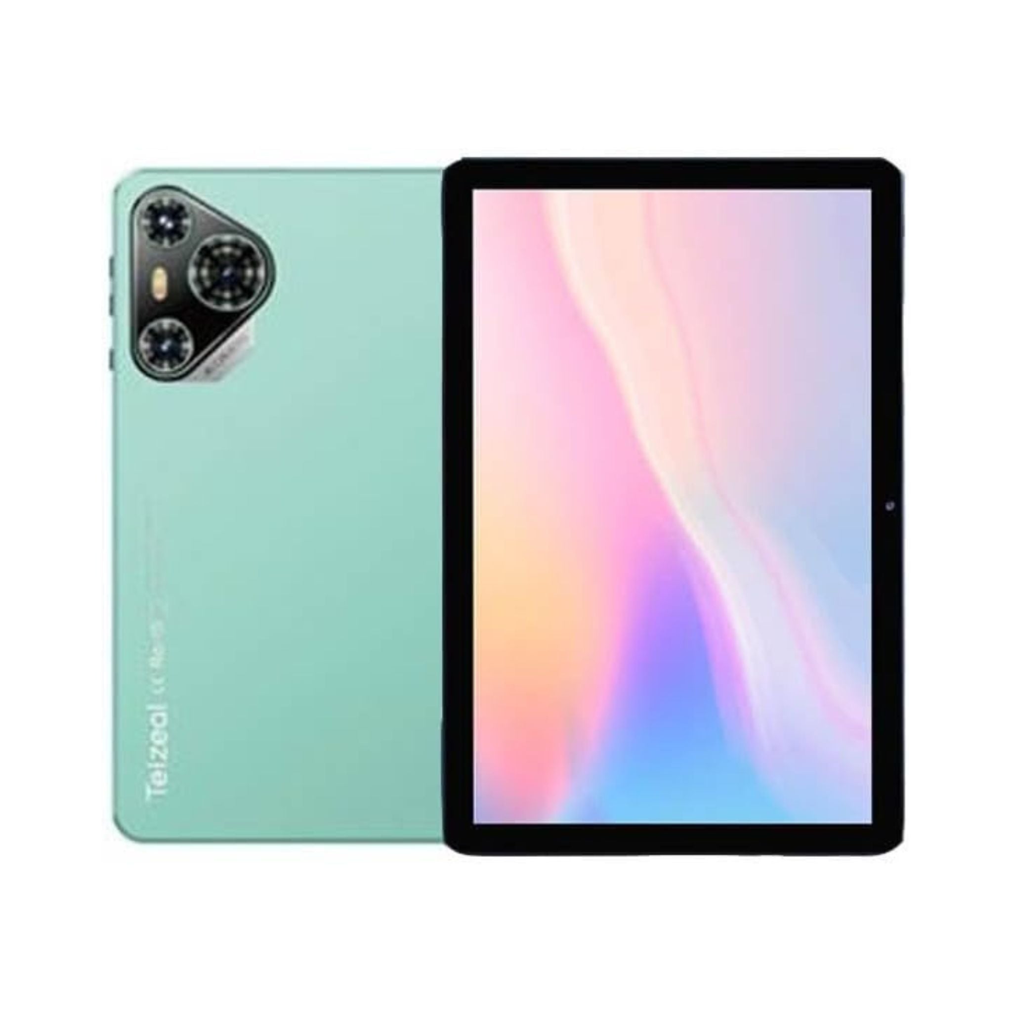 Smartphone with a colorful display on a white background