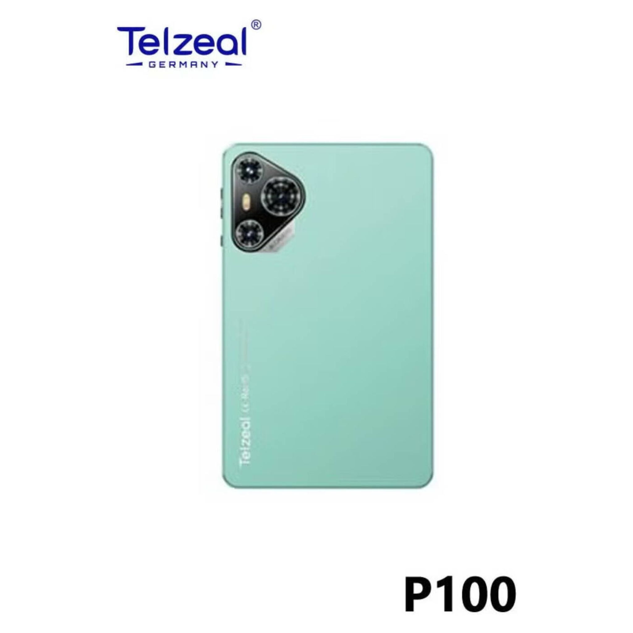 Telzeal P100 10.1 Inch Android 13 Tablet with 5G WiFi and Dual SIM 8GB RAM 512GB ROM 8000 mAh High Capacity Battery Wireless Keyboard and Mouse Green