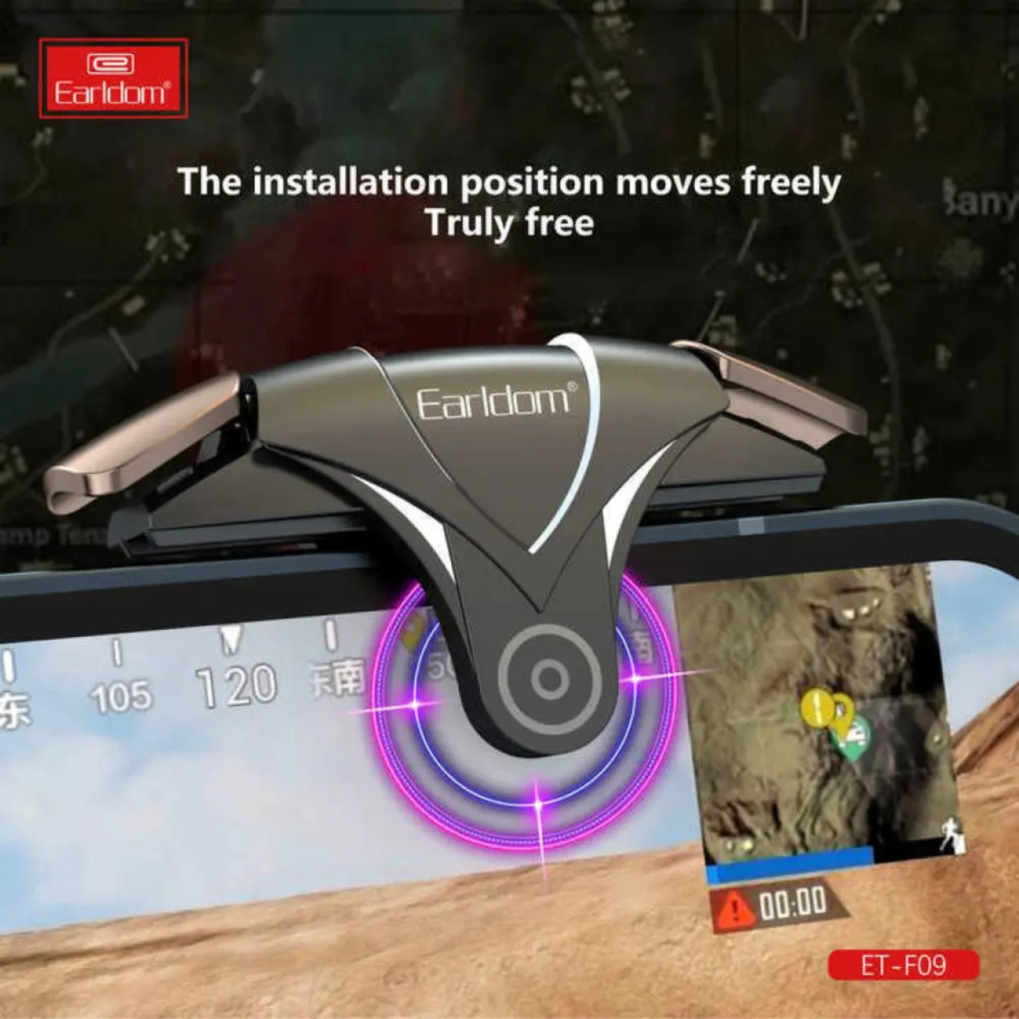 Earldom F09 Mobile Trigger Controller Shoot Fire Button Smartphone Mobile Game Triggers for iOS & Android