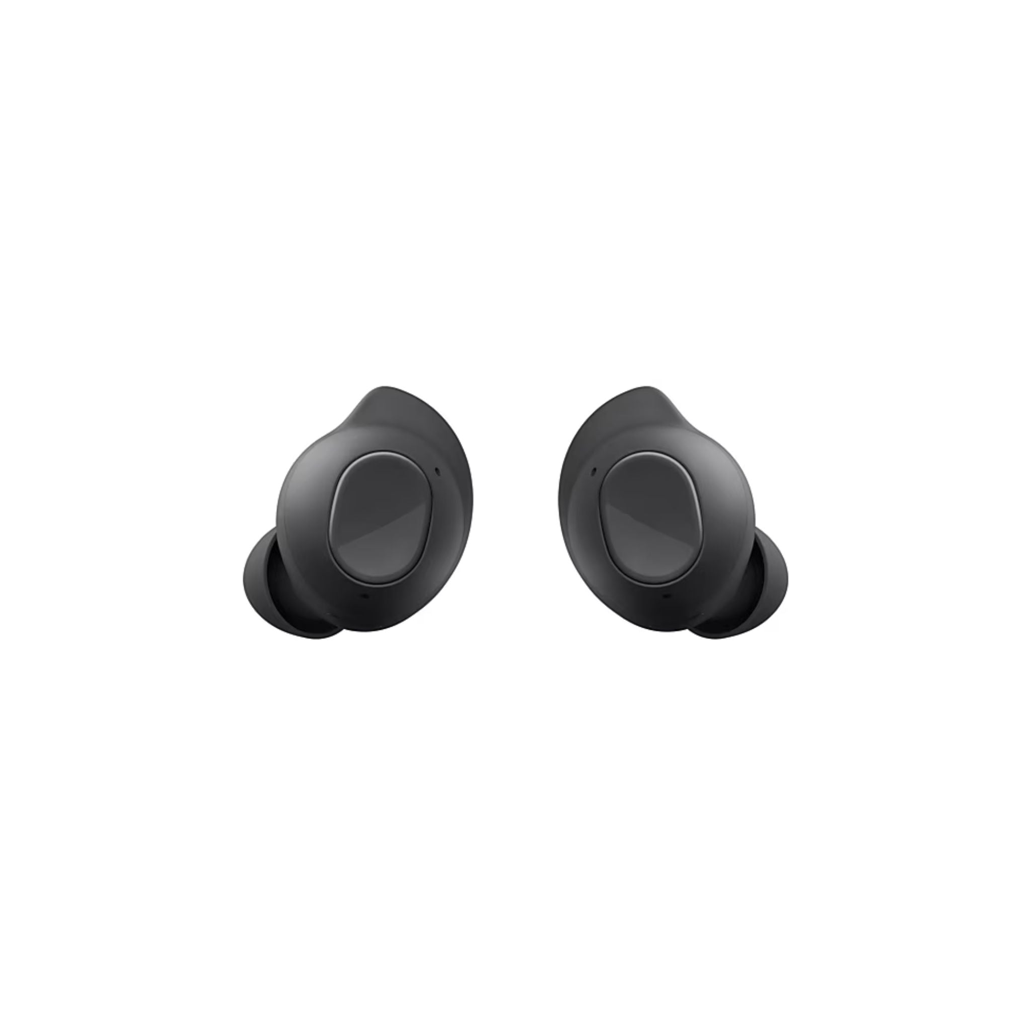 A pair of Samsung Galaxy Buds FE in-ear wireless earbuds in black color with a charging case.