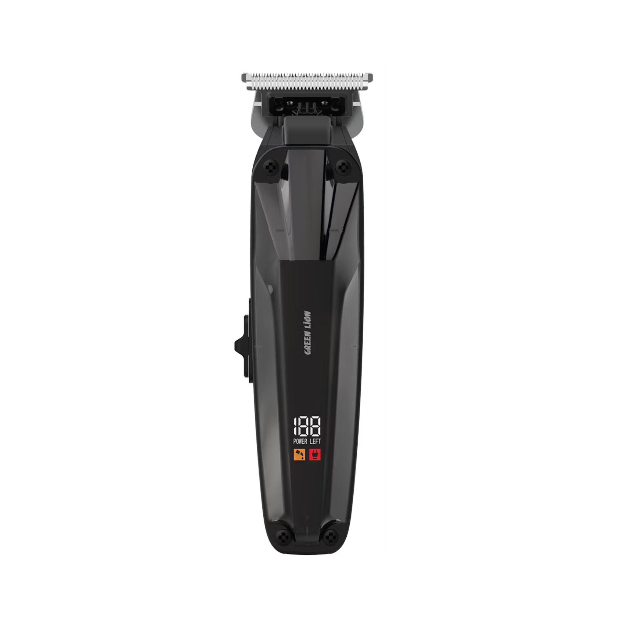Green Lion Clip Master Professional Hair Clipper with LED Display & On/Off Switch, 3 Hours Working Time, Corded & Cordless Functionality, 7200RPM Power, Stainless Steel Blade, 1200mAh Battery Capacity, Includes 1.5, 3, 4.5mm Comb Sizes - Black