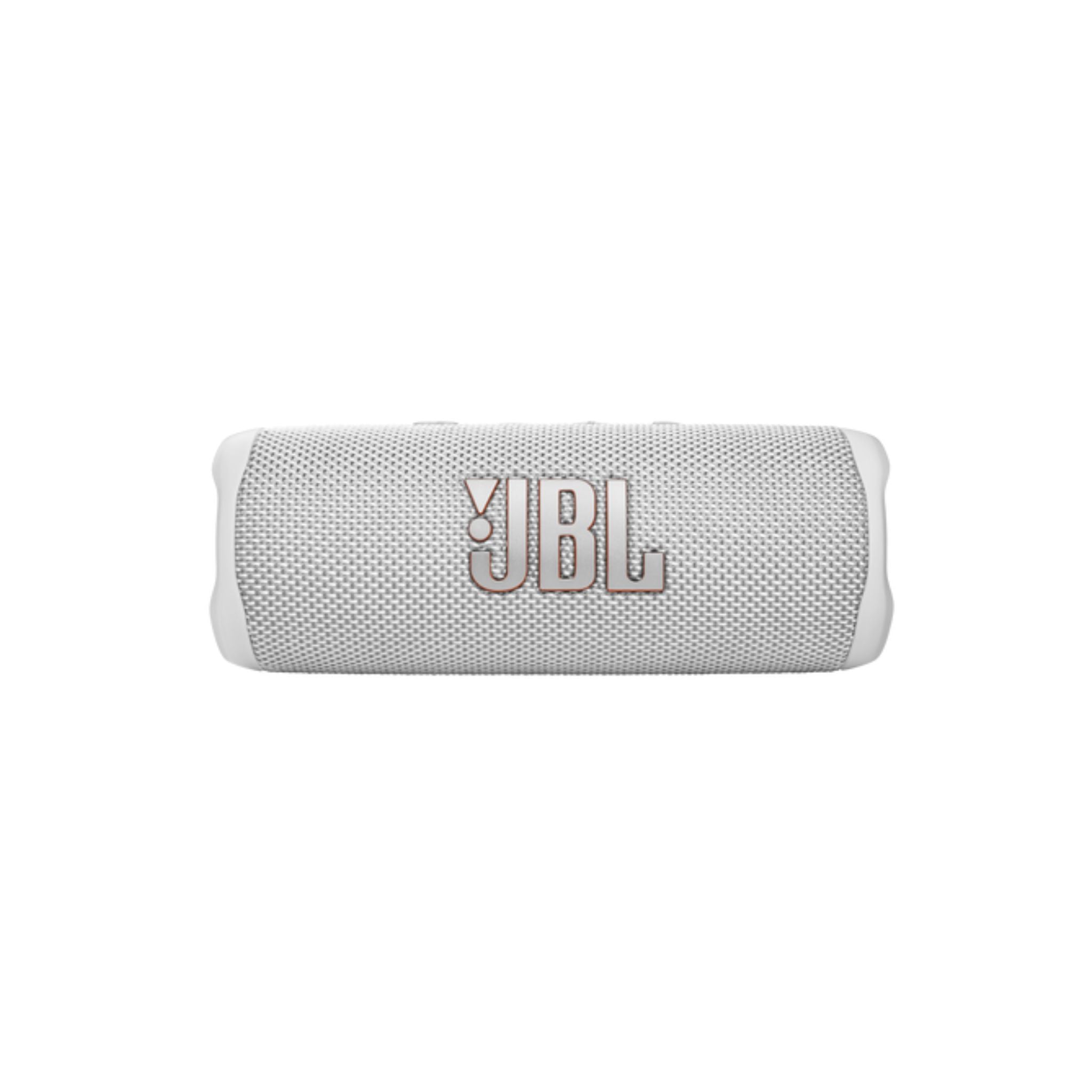 JBL Flip 6 Portable IP67 Waterproof Speaker with Bold JBL Original Pro Sound, 2-Way Speaker, Powerful Sound and Deep Bass, 12 Hours Battery, Safe USB-C Charging Protection - White