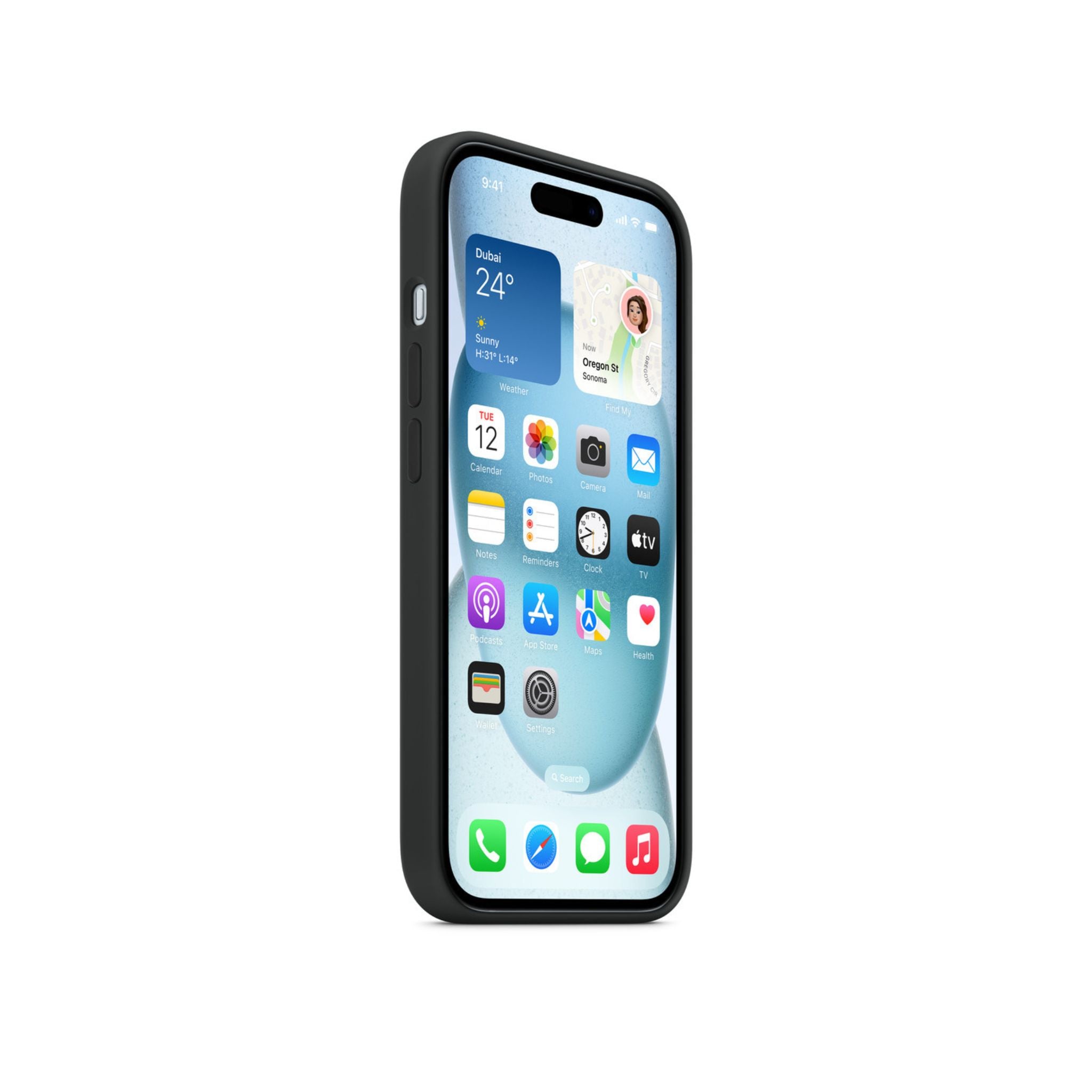 Apple iPhone 15 Silicone Case with MagSafe – Black